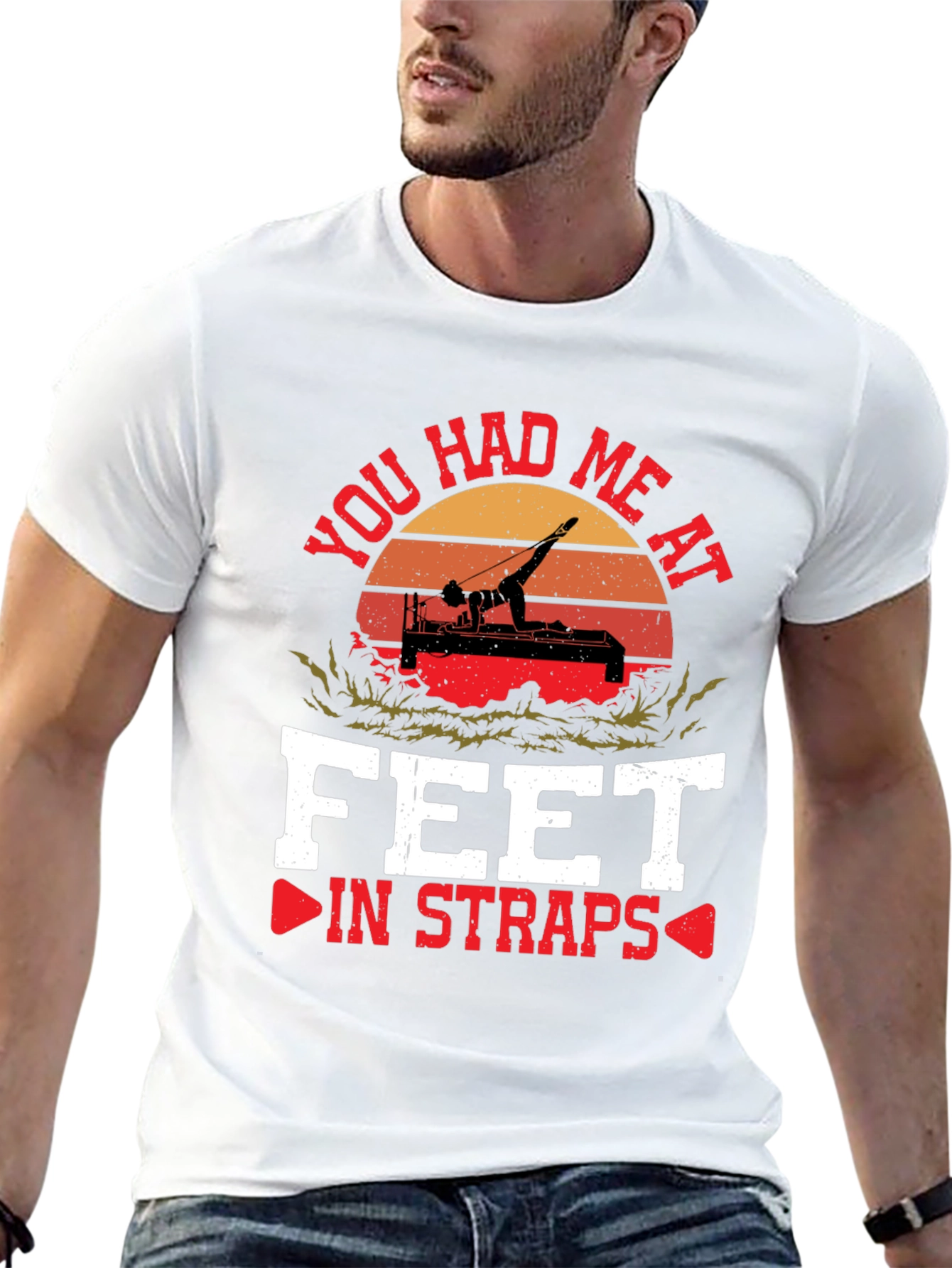 Pilates Lover T-Shirt - Feet In Straps Graphic Tee