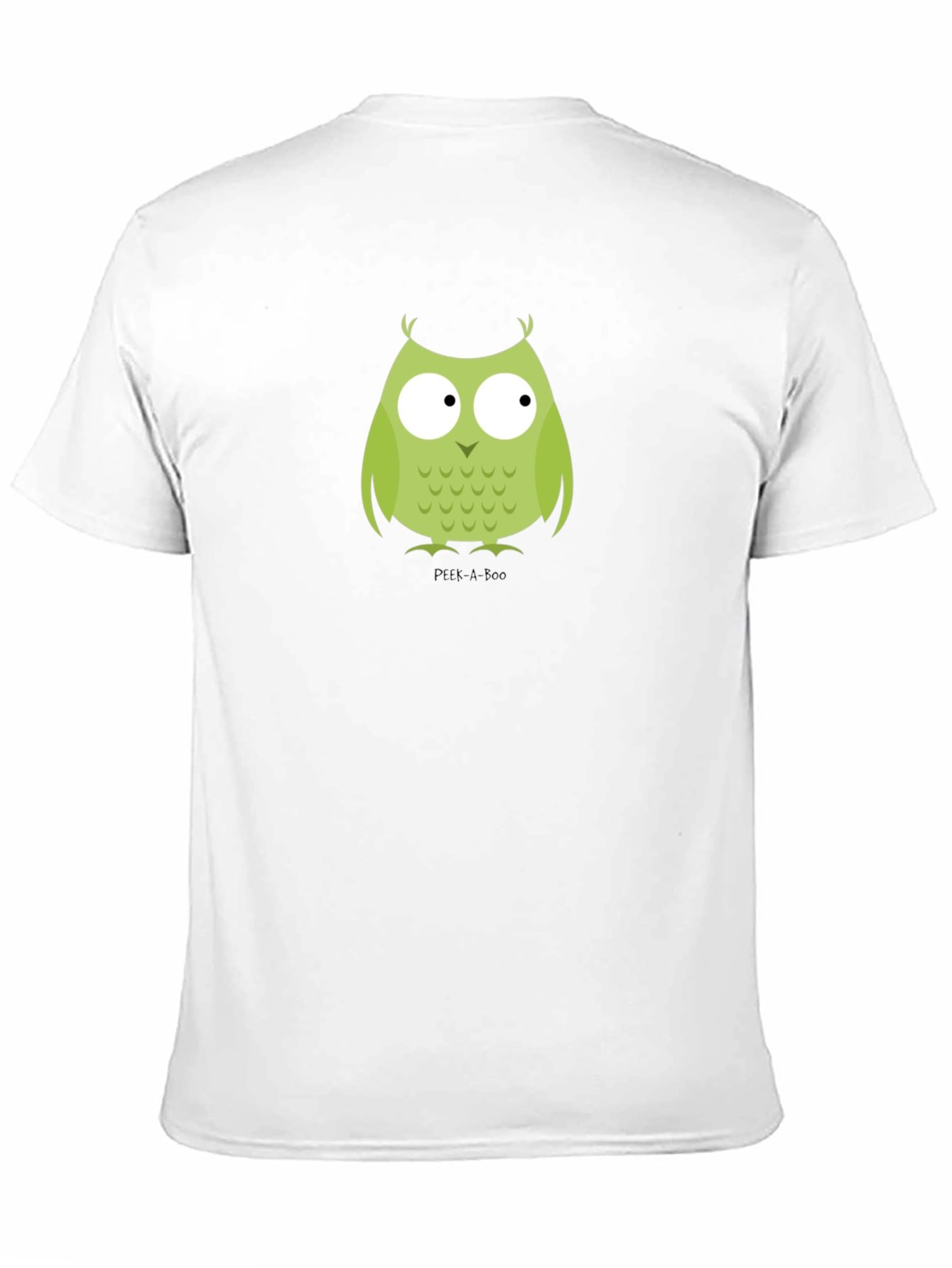 Cute Owl Graphic Tee - Peek-A-Boo Design