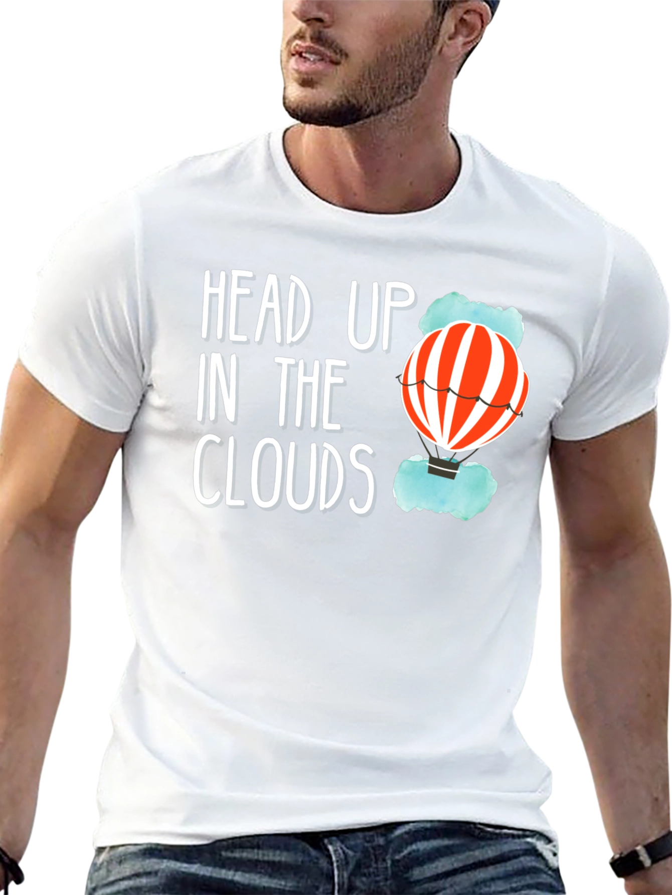 Head Up In The Clouds T-Shirt - Black