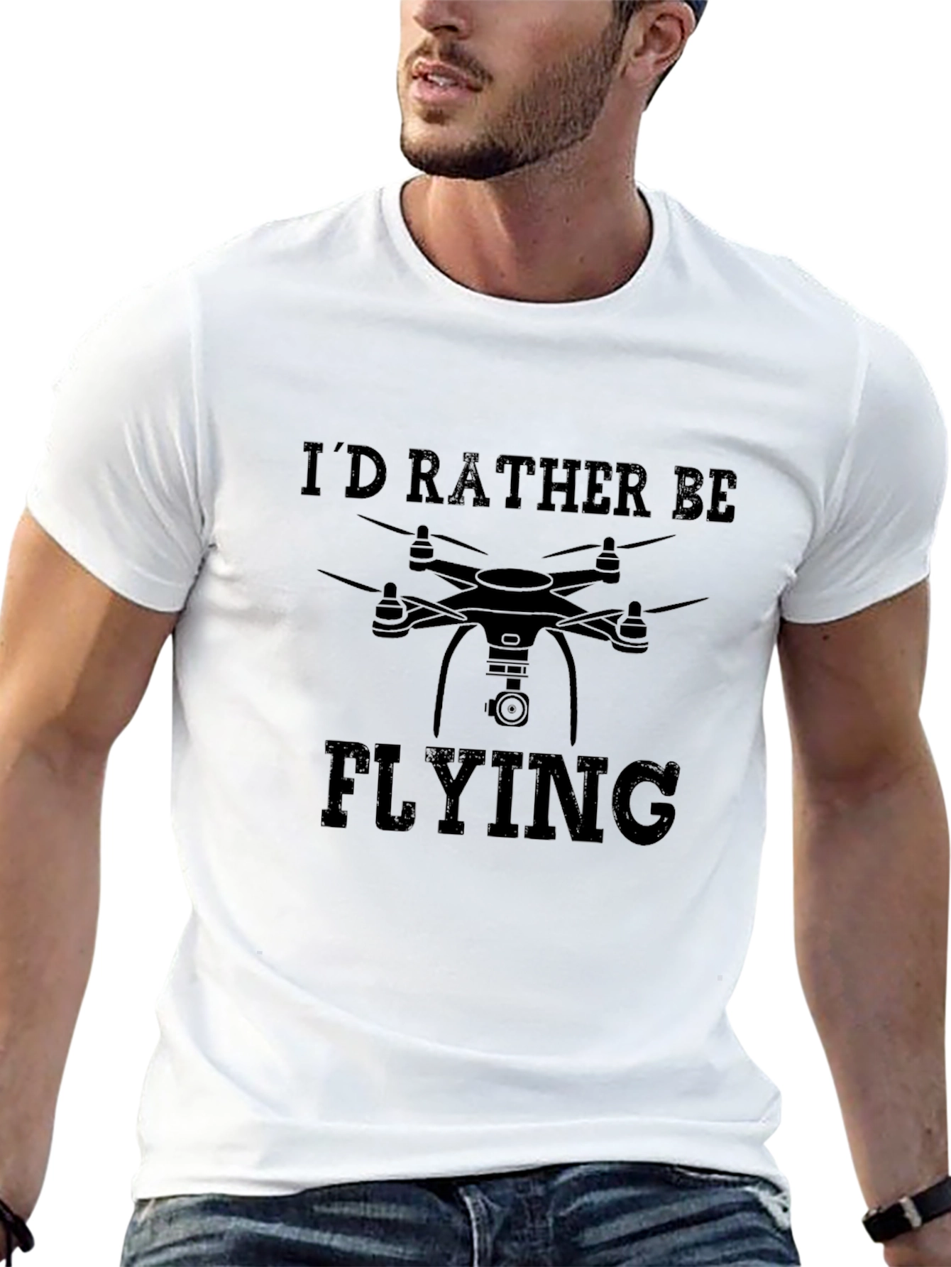Id Rather Be Flying Drone T-Shirt