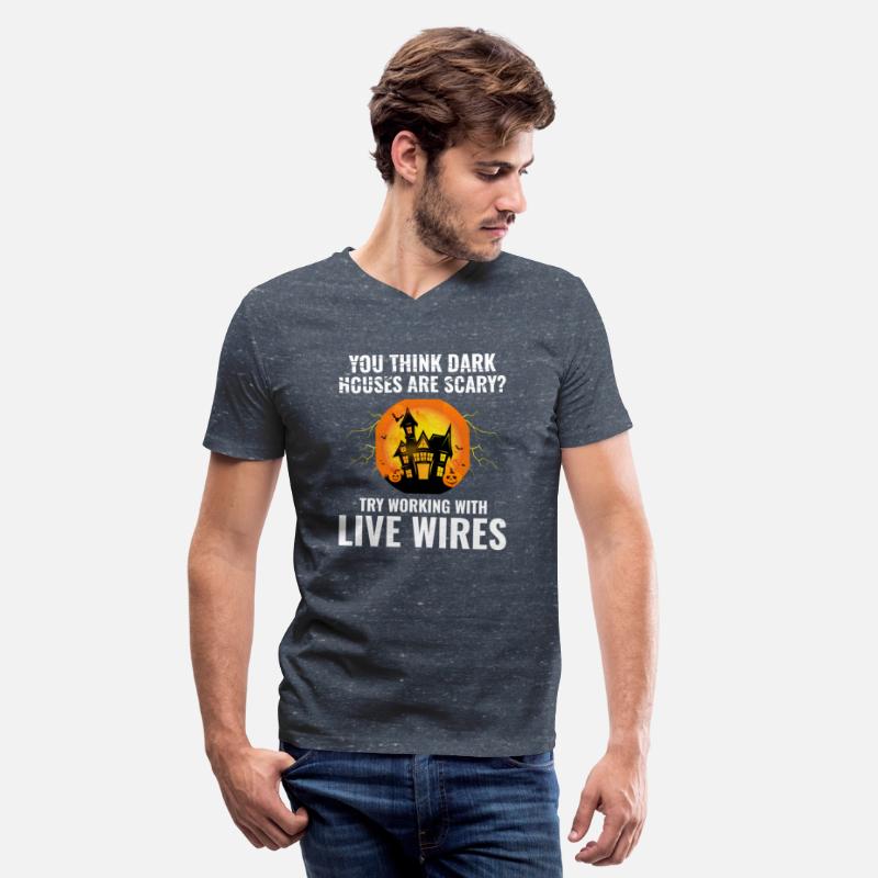 Electrician Halloween Live Wires Dark Houses Humor