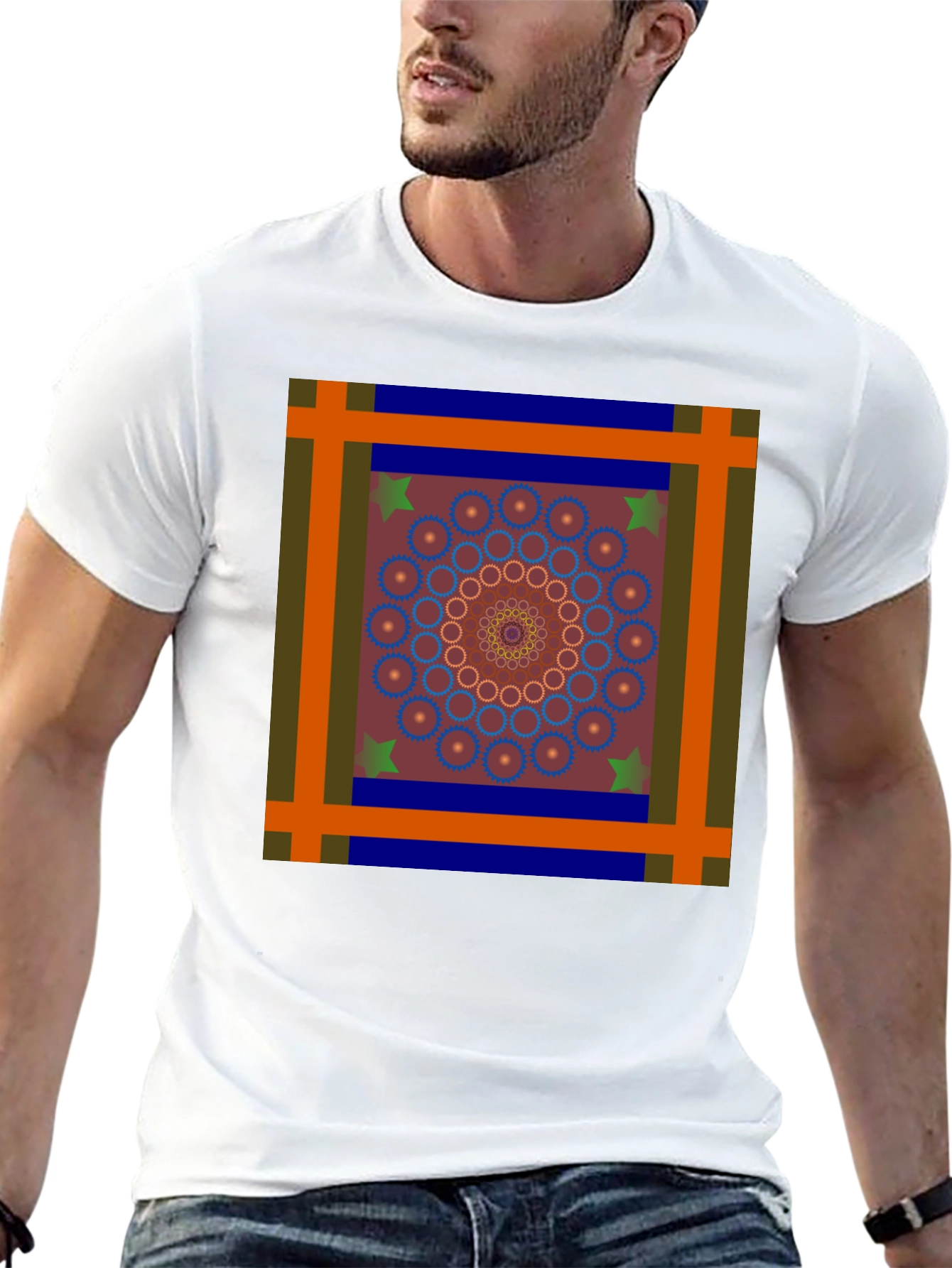 Geometric Mandala Graphic Tee - Unique Design