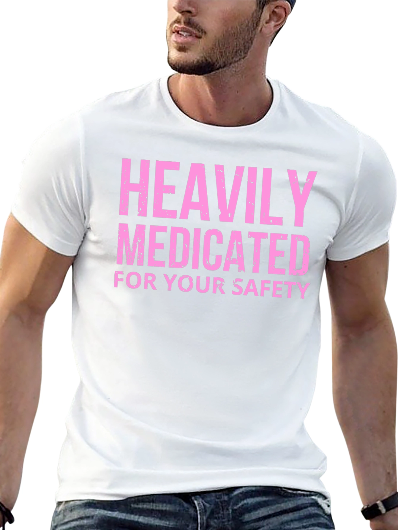 Heavily Medicated Funny Graphic Tee