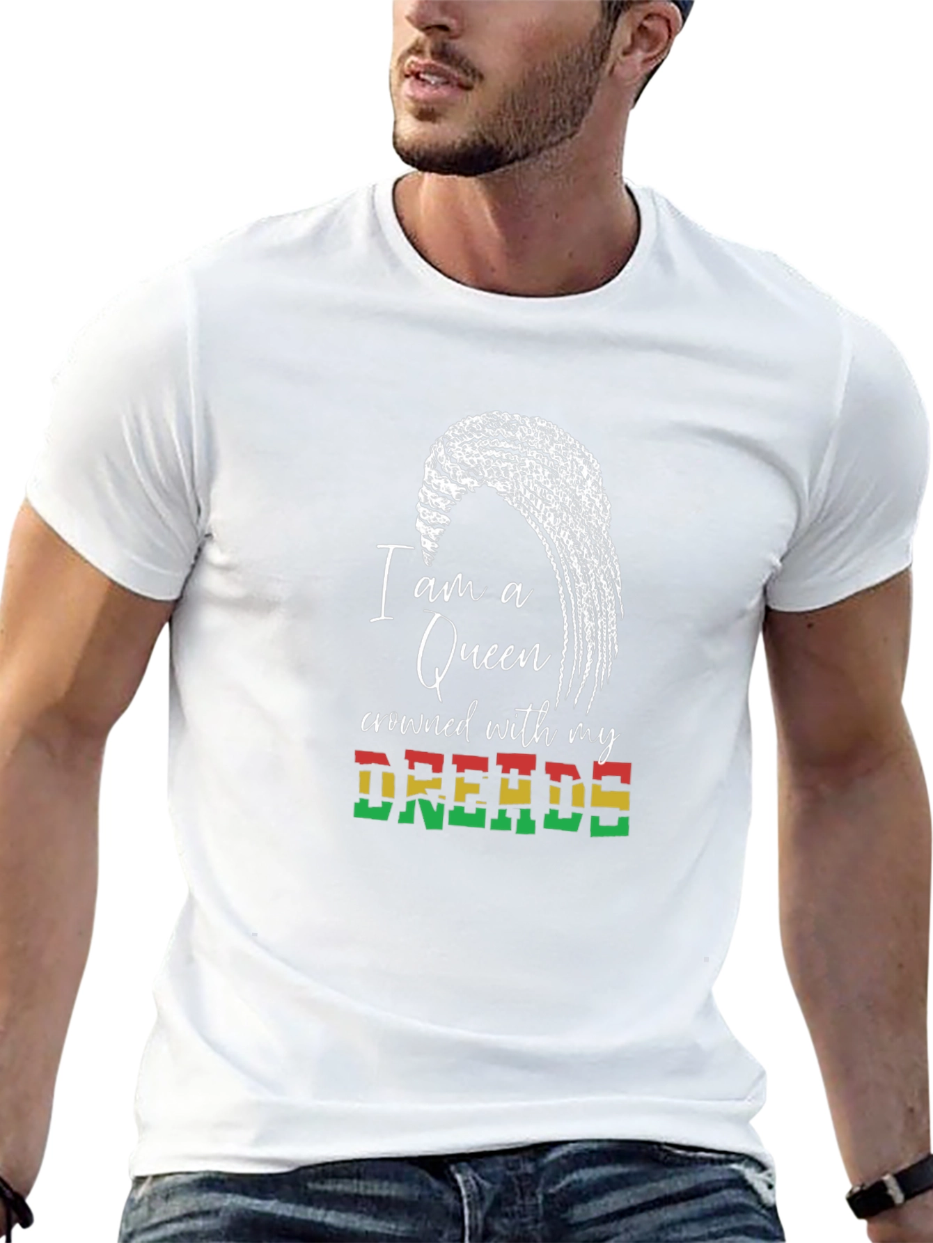 Queen Crowned with Dreads T-Shirt - Black