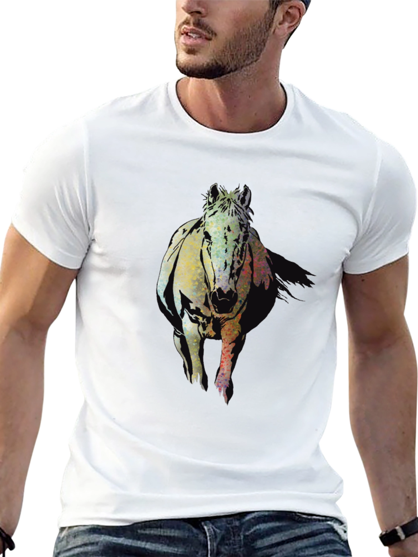 Horse Graphic Black T-Shirt
