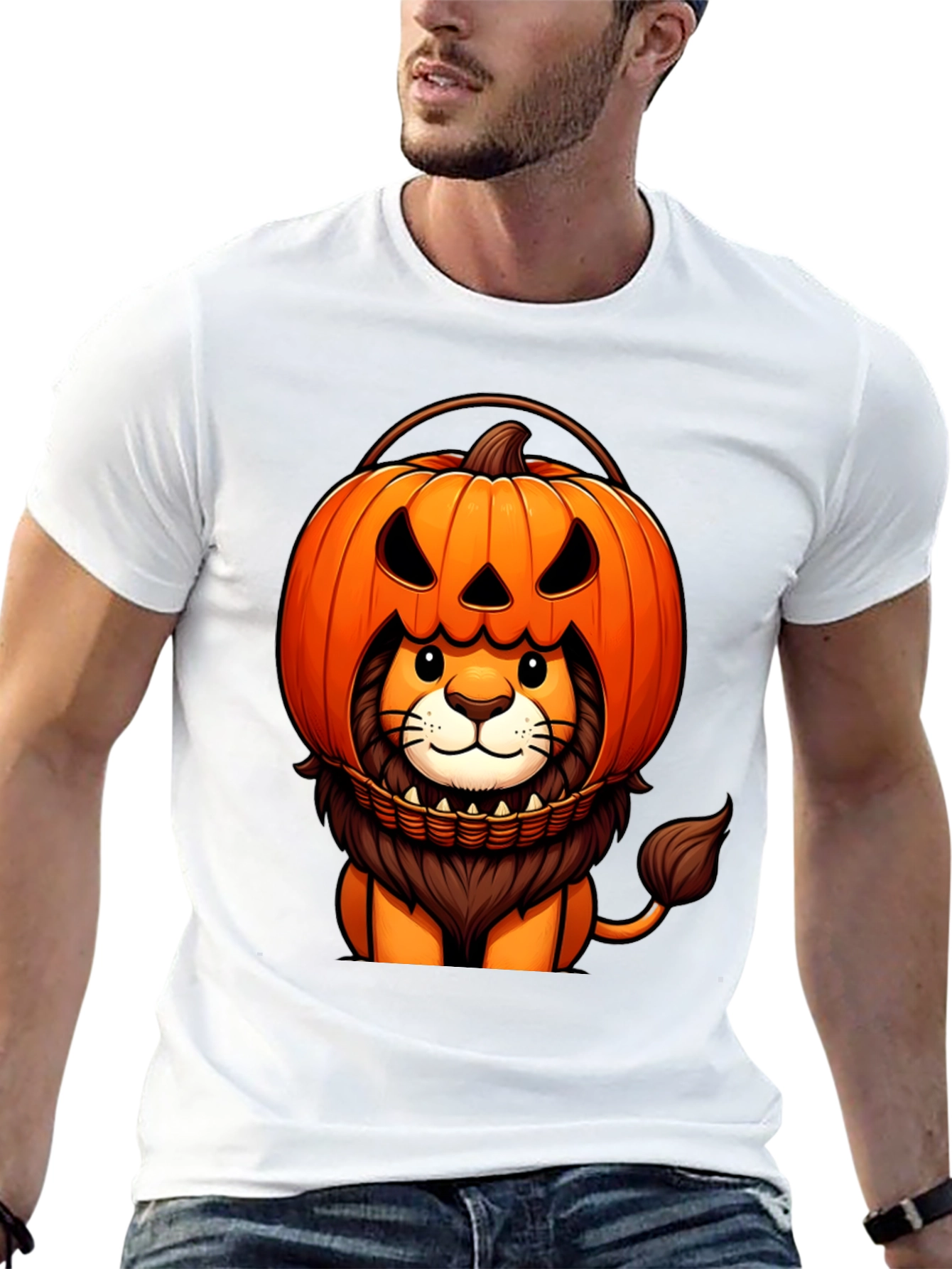 Lion Pumpkin Halloween T-Shirt