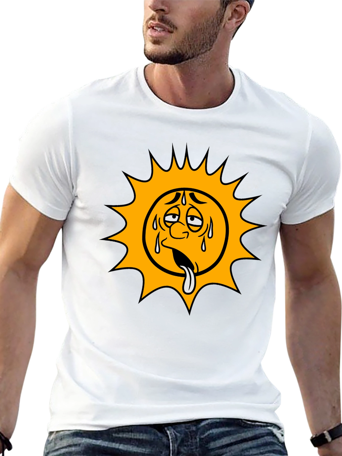 Funny Sun Cartoon Graphic T-Shirt