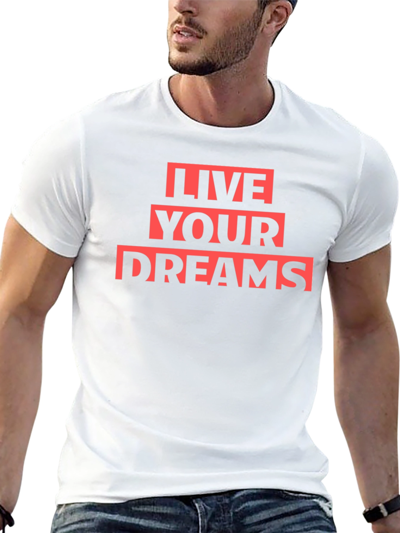 Live Your Dreams Black Graphic Tee