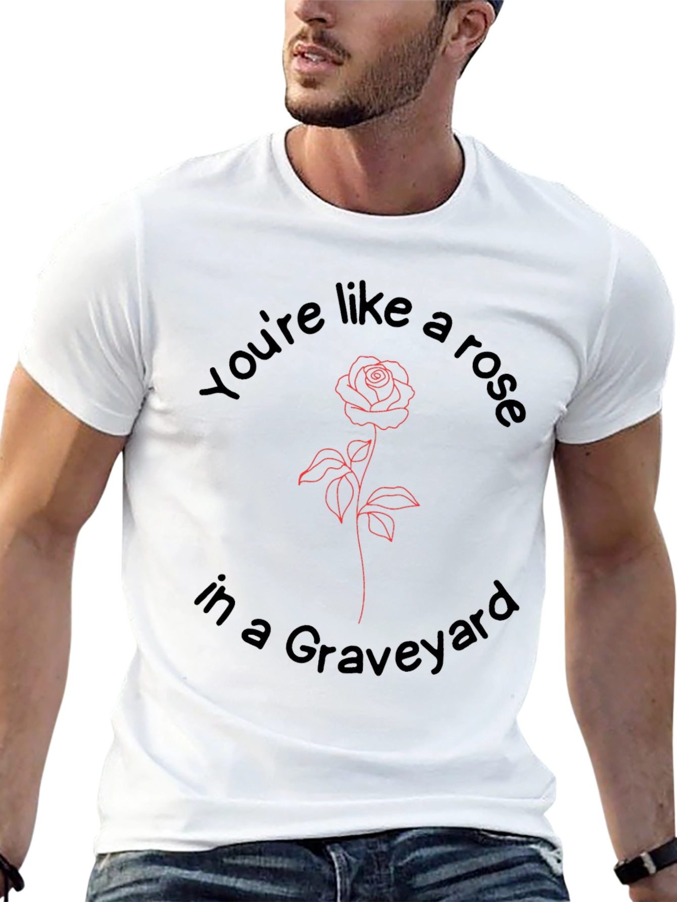 Grave Rose T-Shirt - Unique Graphic Tee