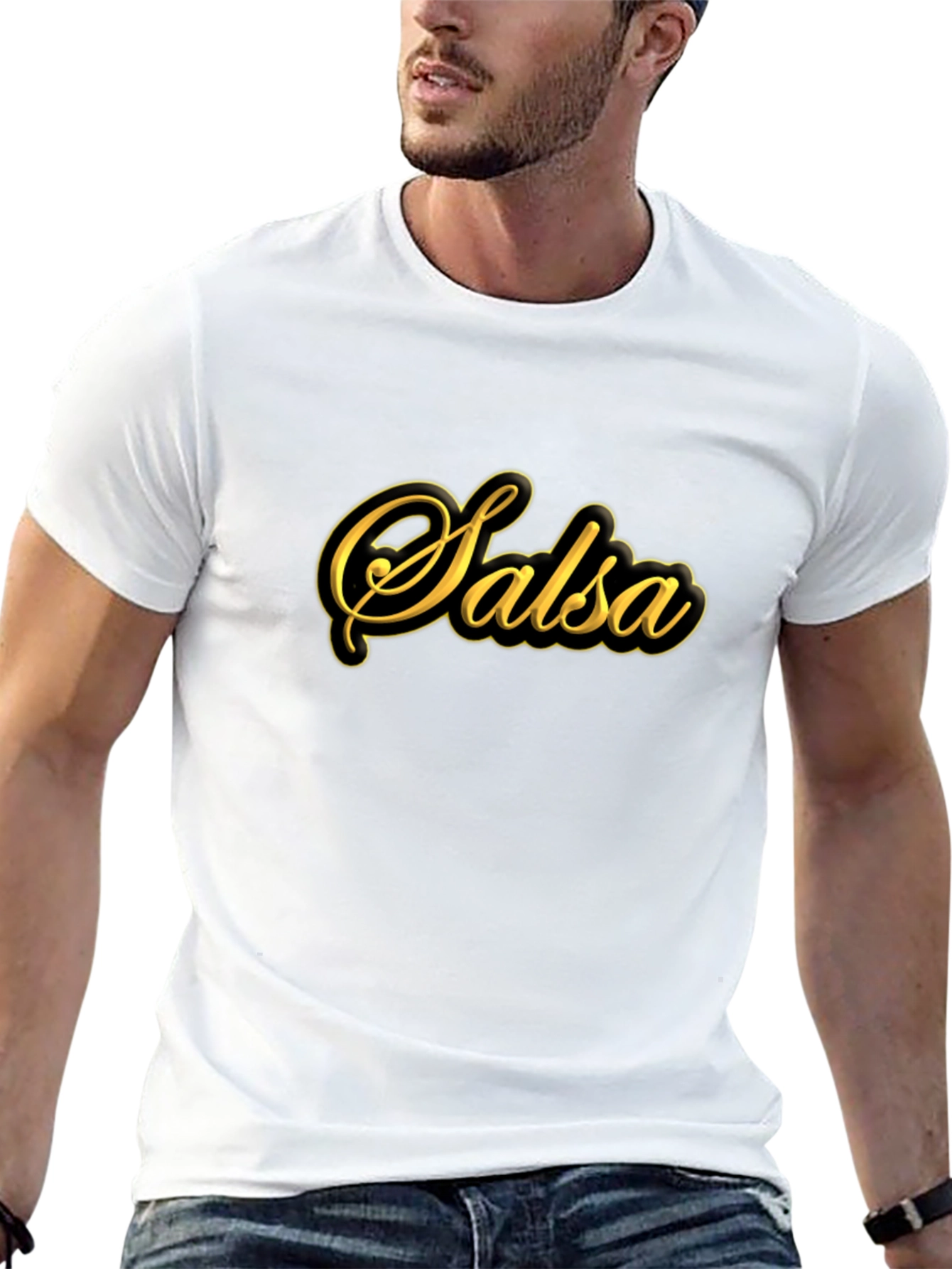 Salsa Dance T-Shirt - Black Cotton Blend Tee