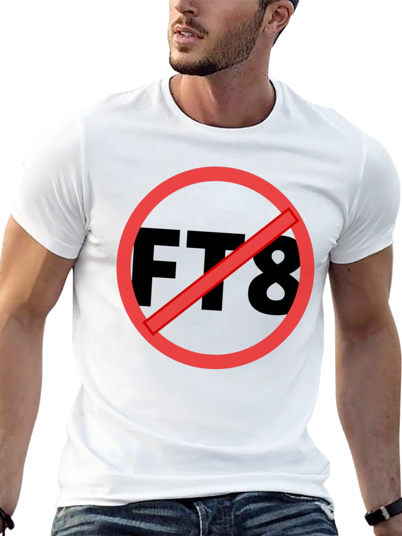 FT8 Ham Radio Forbidden Black T-Shirt
