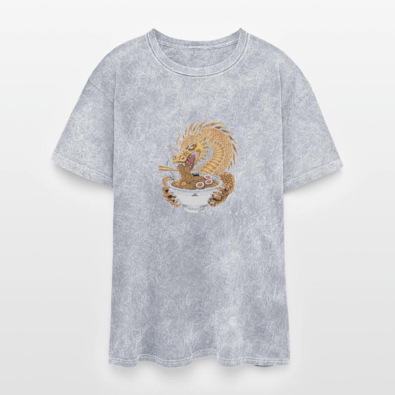 Fiery Dragon Enjoying Ramen Noodles