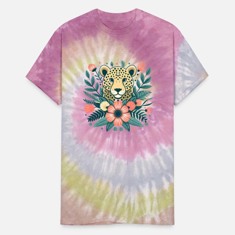 Floral Leopard Elegance: A Fusion of Nature's