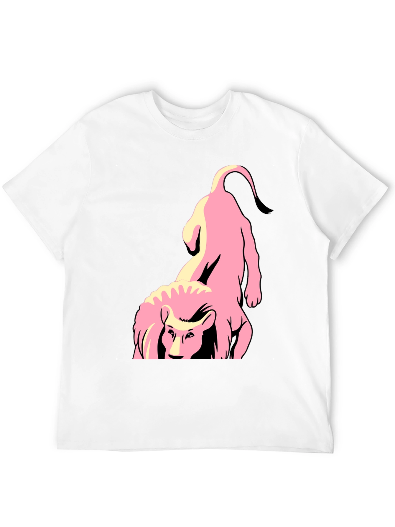 Pink Lion Graphic Tee - Stylish and Unique