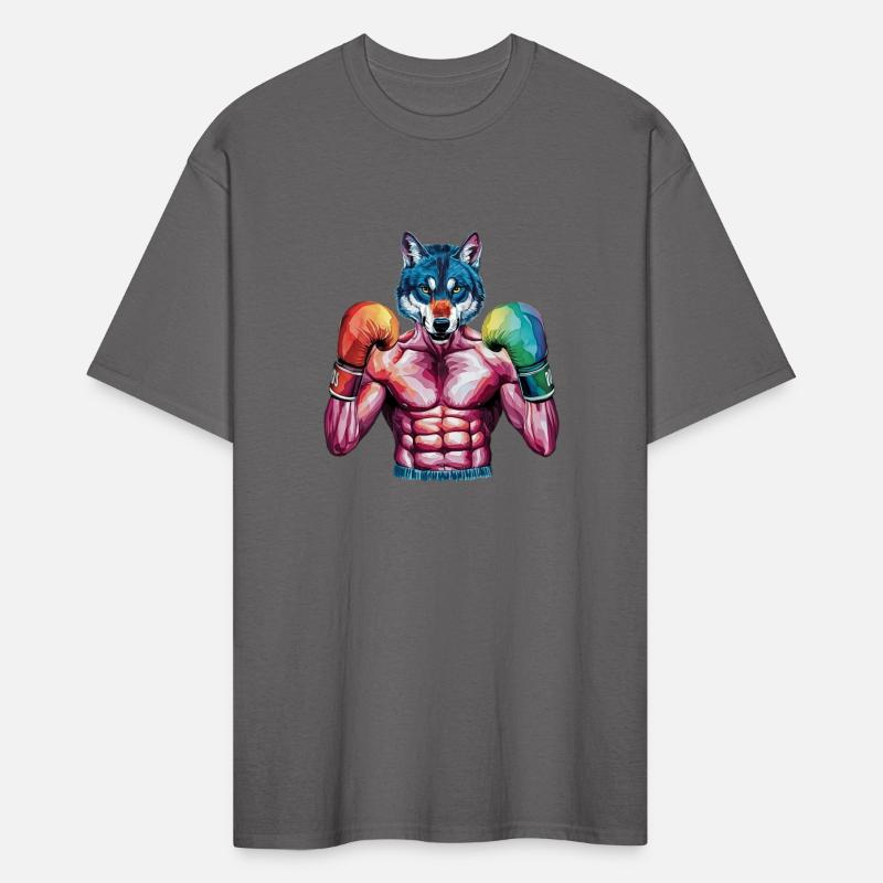 Funny Kickboxing or Boxing Wolf Animal