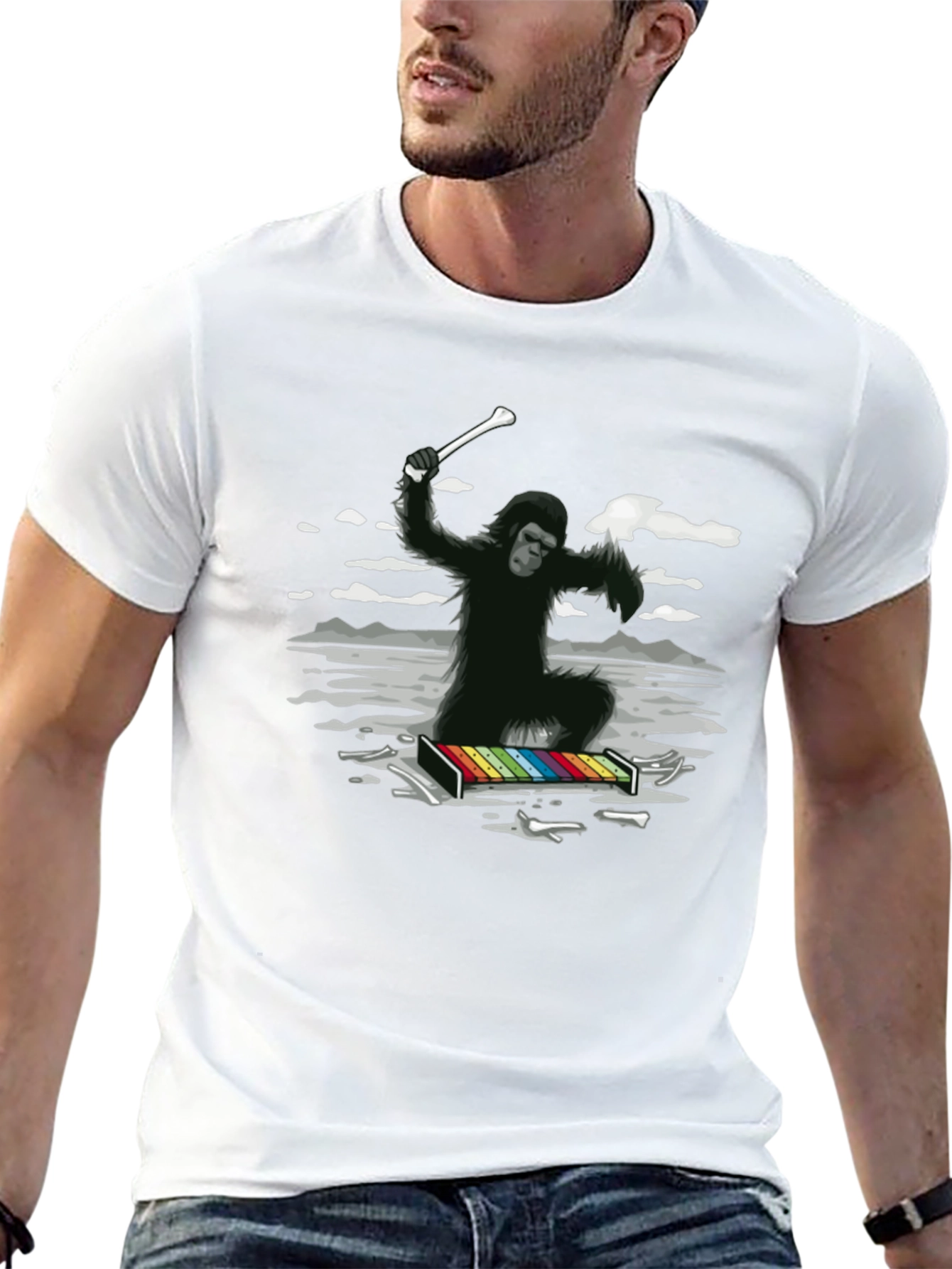 Gorilla Xylophone Player Graphic Tee