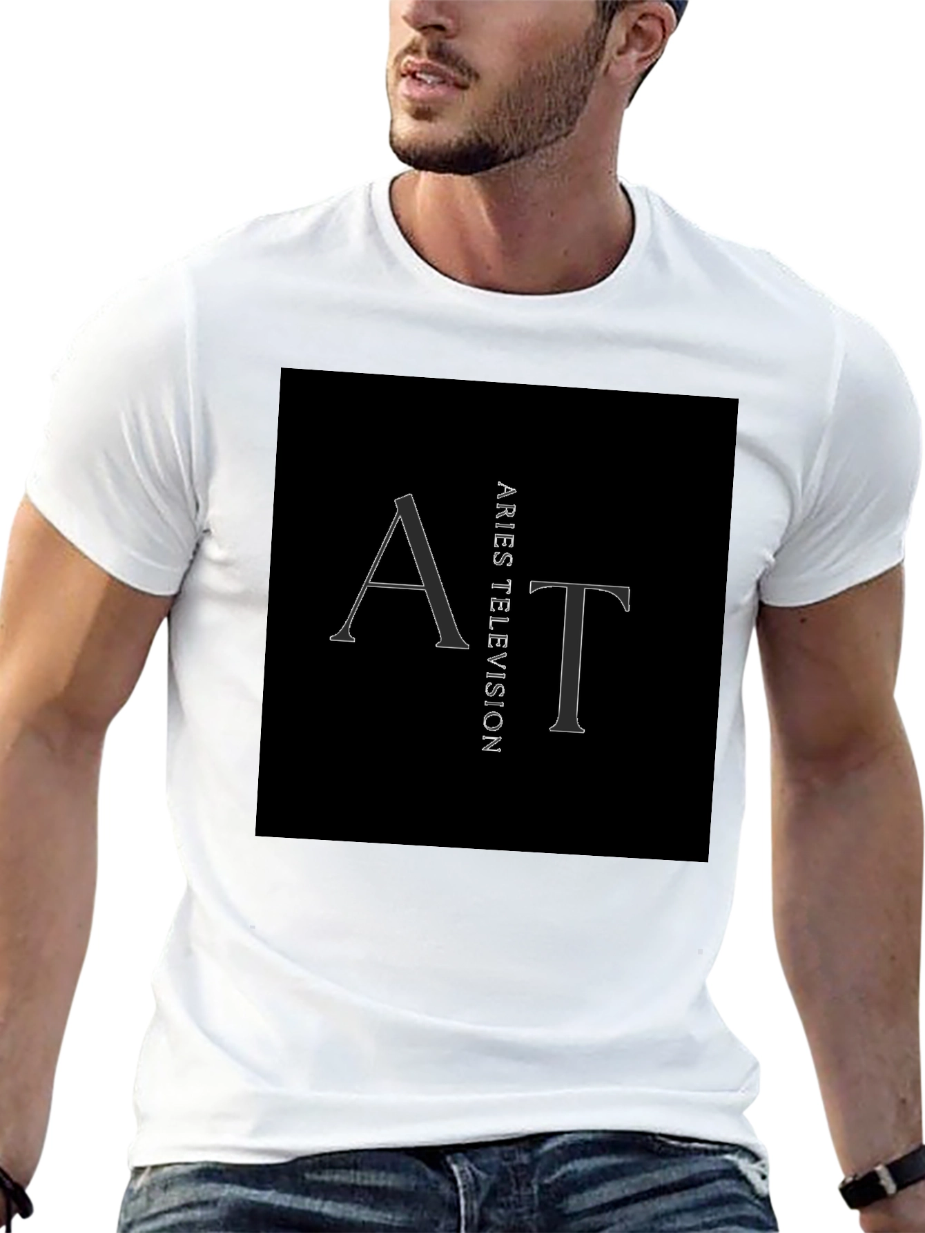 Aries Television Black Graphic Tee