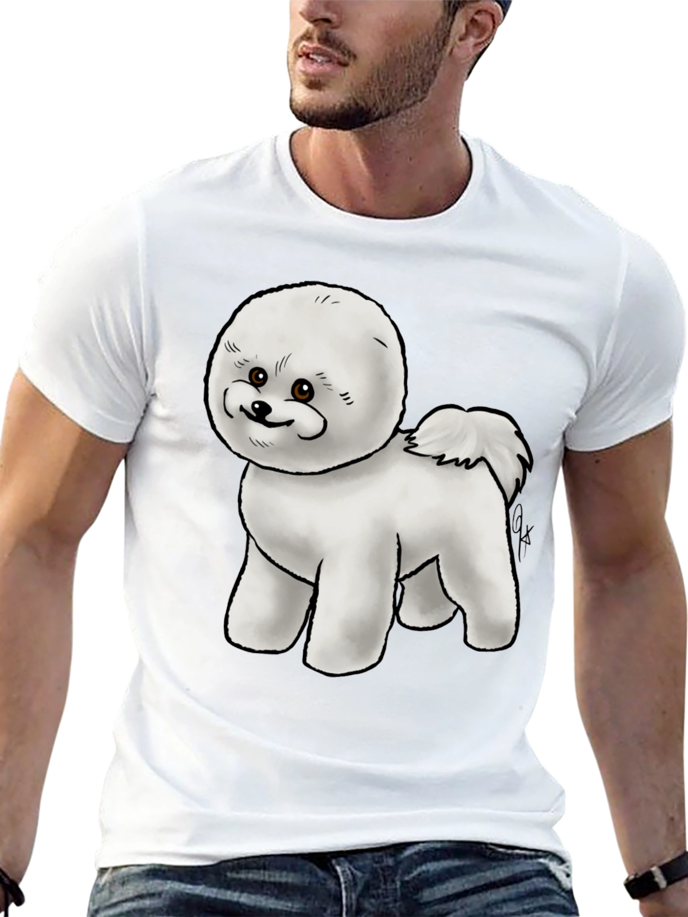 Cute Bichon Frise Dog Graphic T-Shirt