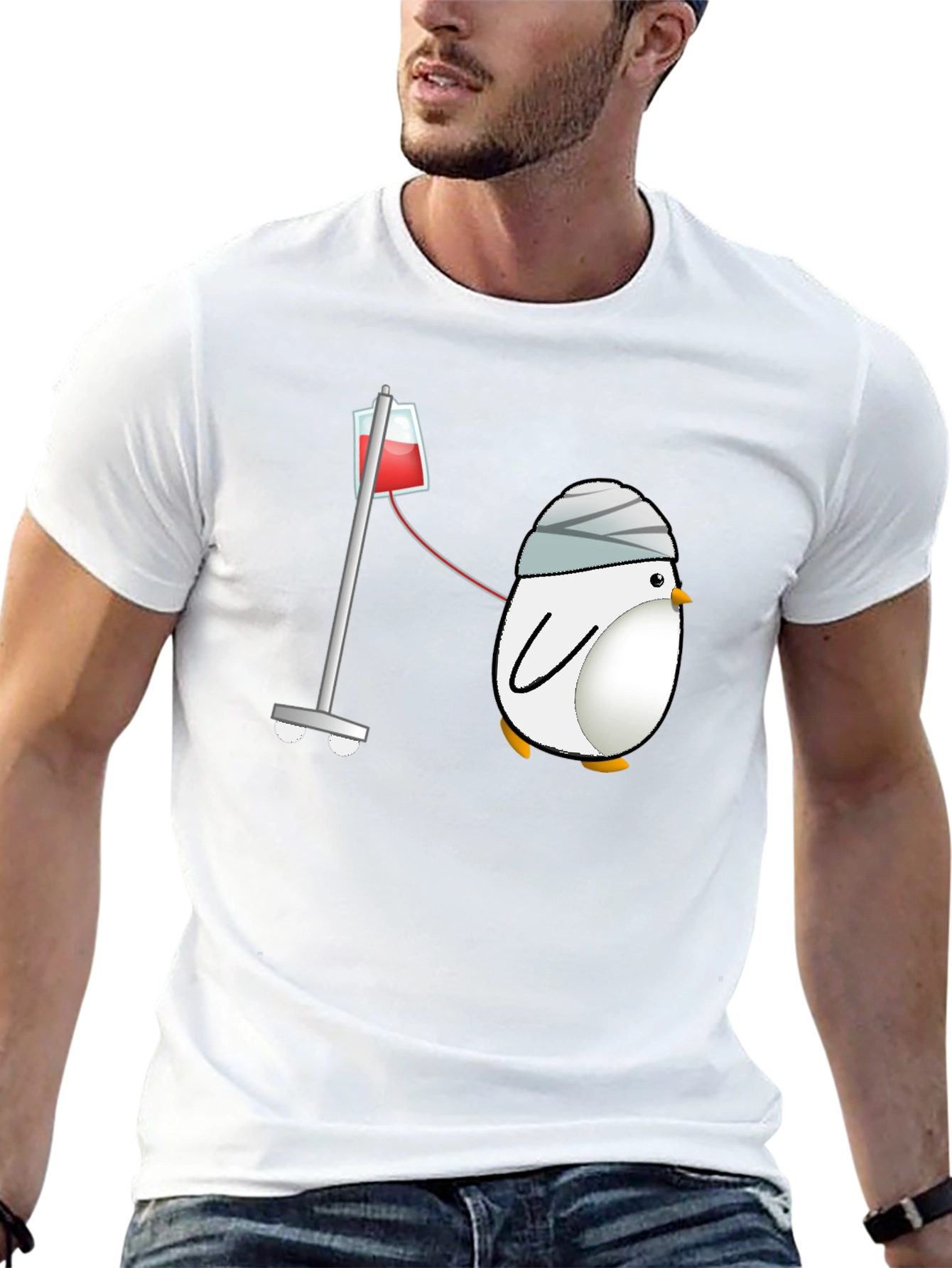 Sick Penguin T-Shirt - Get Well Soon!