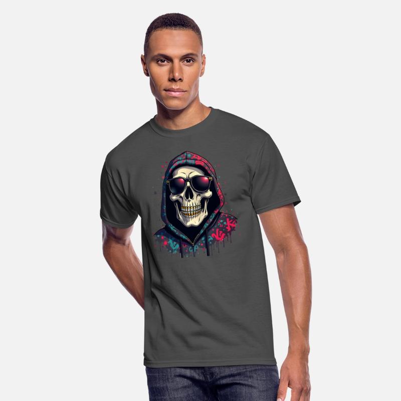 Gangster Skull Drip - Urban Streetwear Art