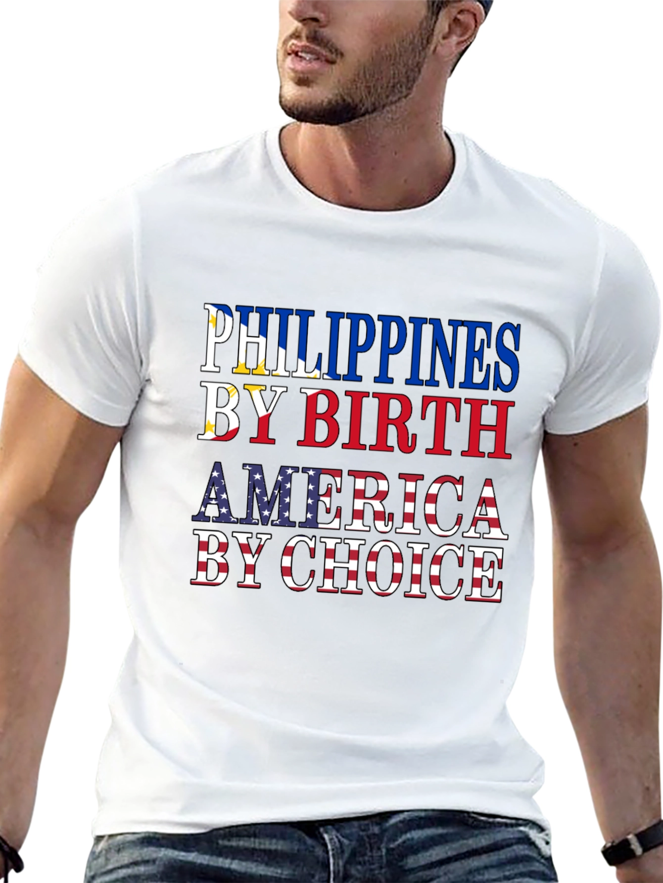 Philippines by Birth America by Choice T-Shirt