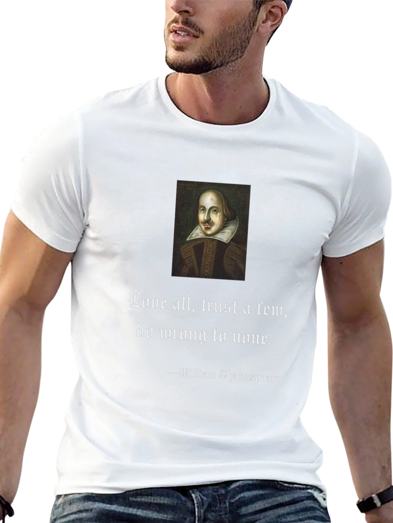 Shakespeare Quote T-Shirt - Love All Trust Few