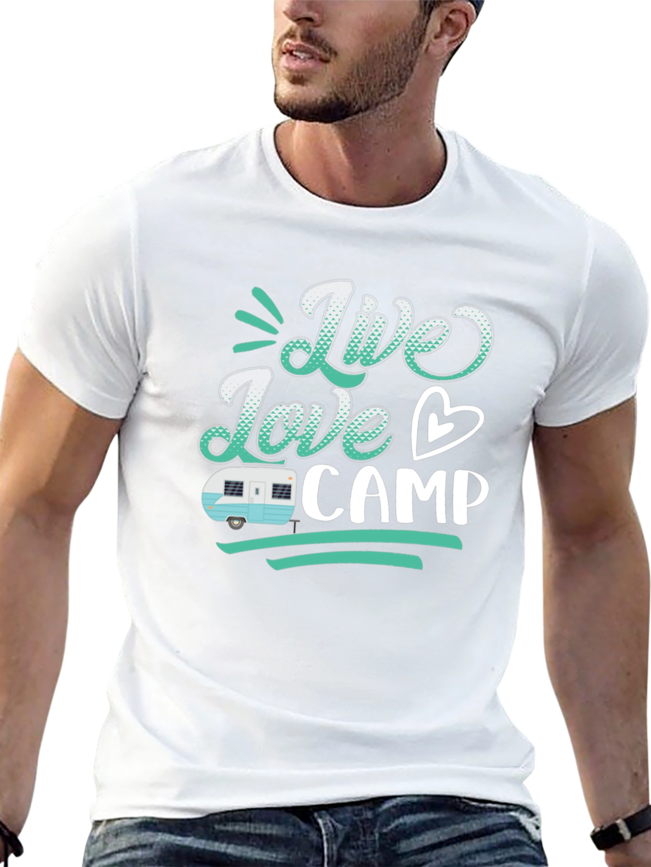 Live Love Camp Graphic Tee - Camping Lover T-Shirt