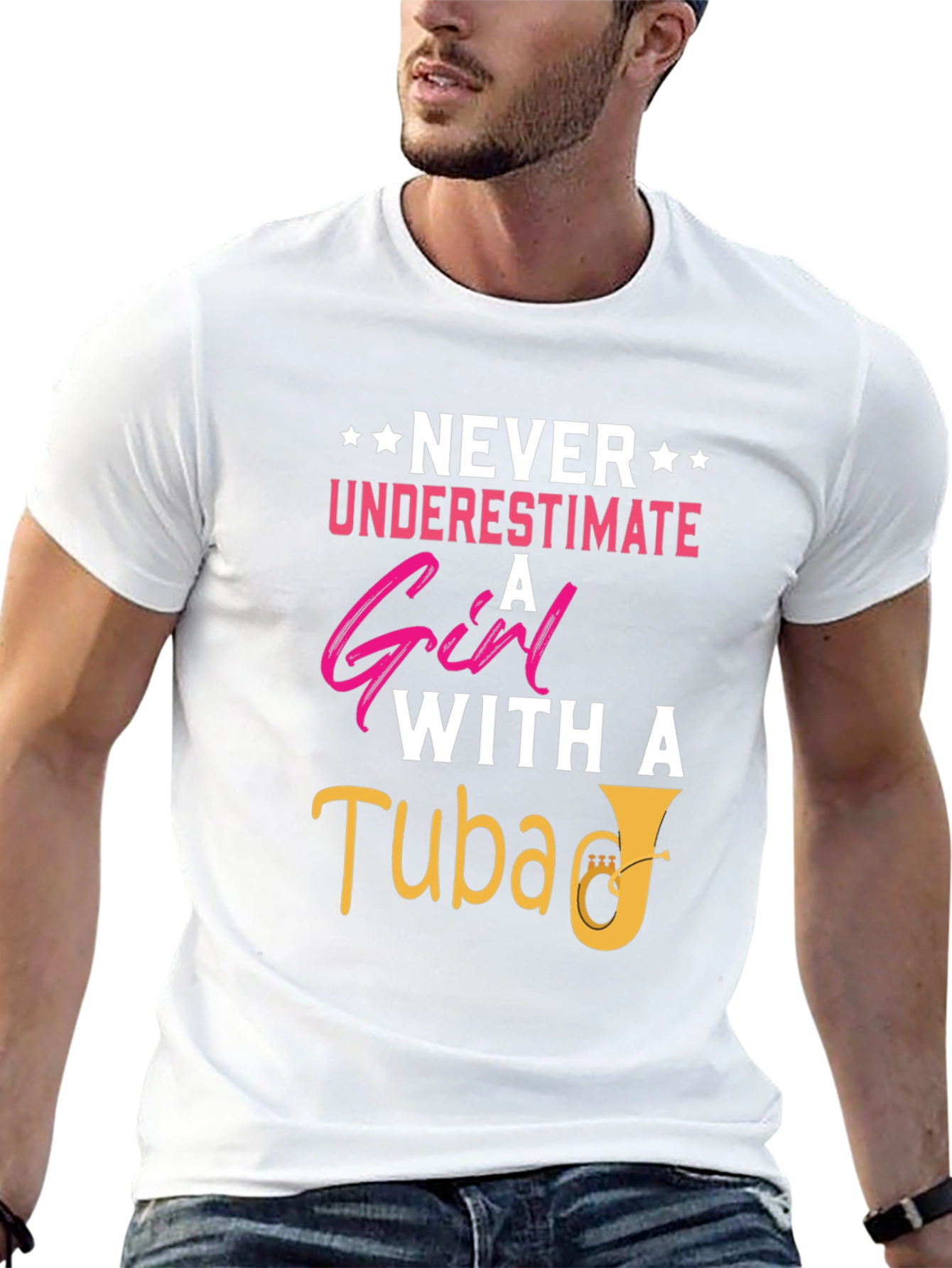 Never Underestimate Girl With Tuba T-Shirt