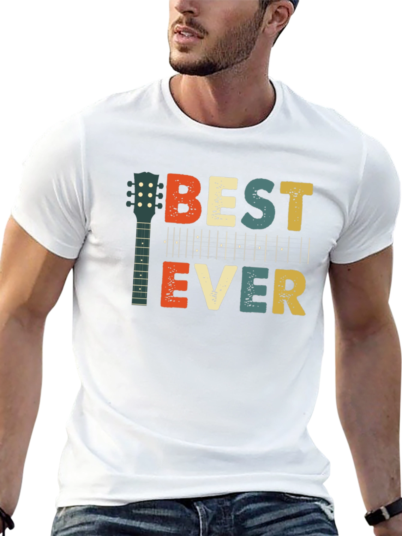 Best Ever Guitar T-Shirt Retro Graphic Tee