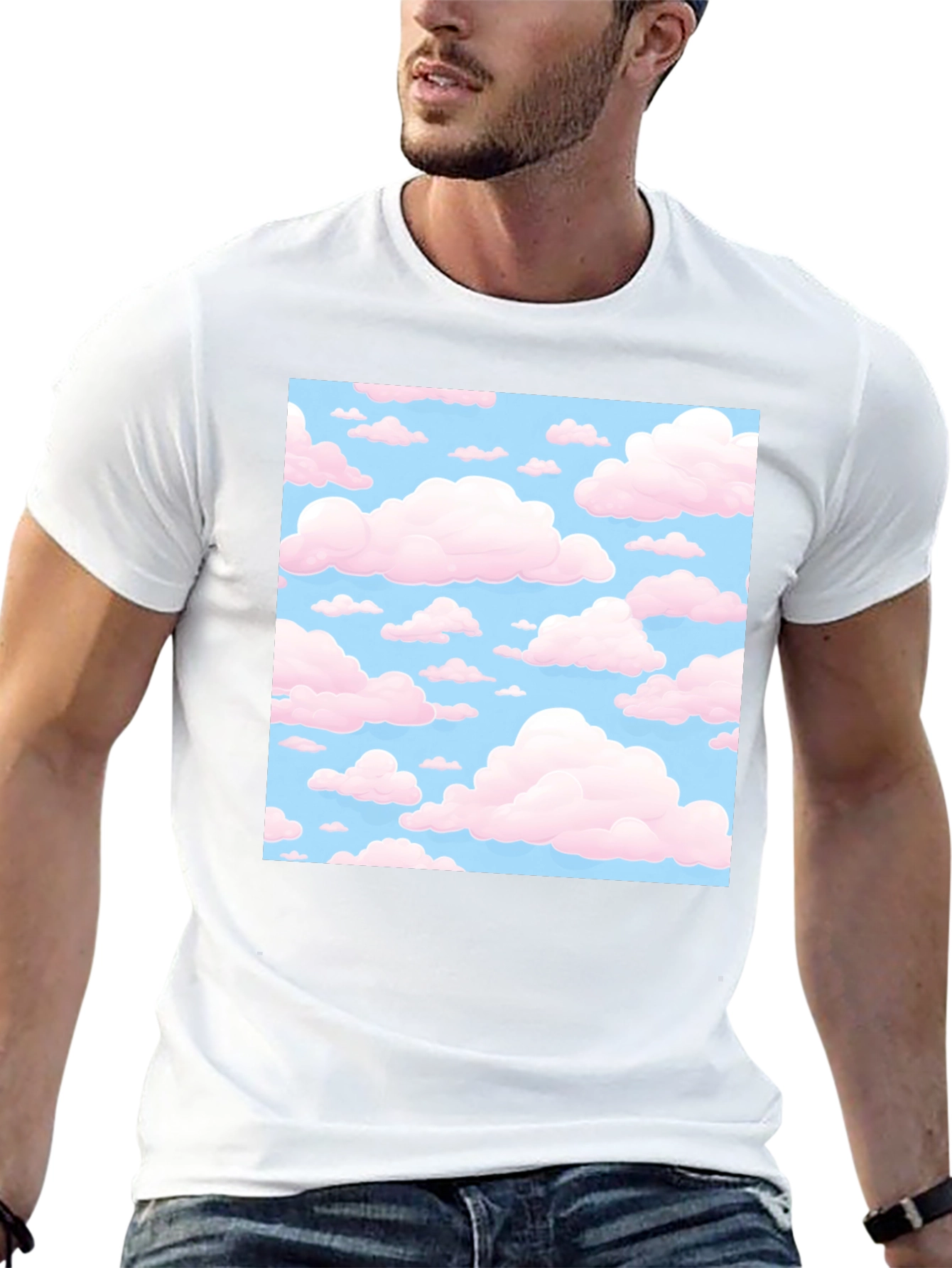 Pastel Clouds Graphic Tee - Dreamy Comfort