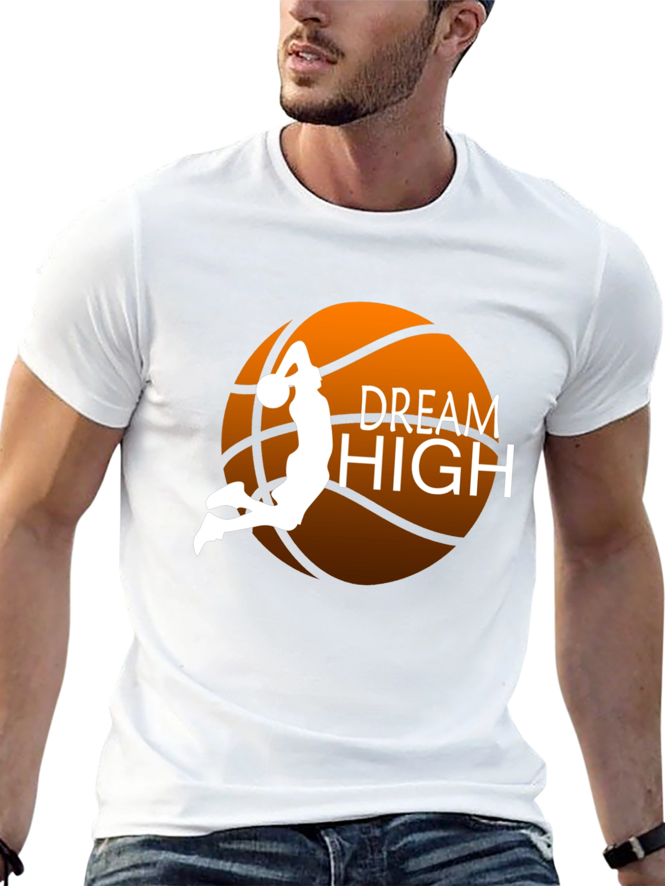 Dream High Basketball Graphic Tee - Stylish Comfort