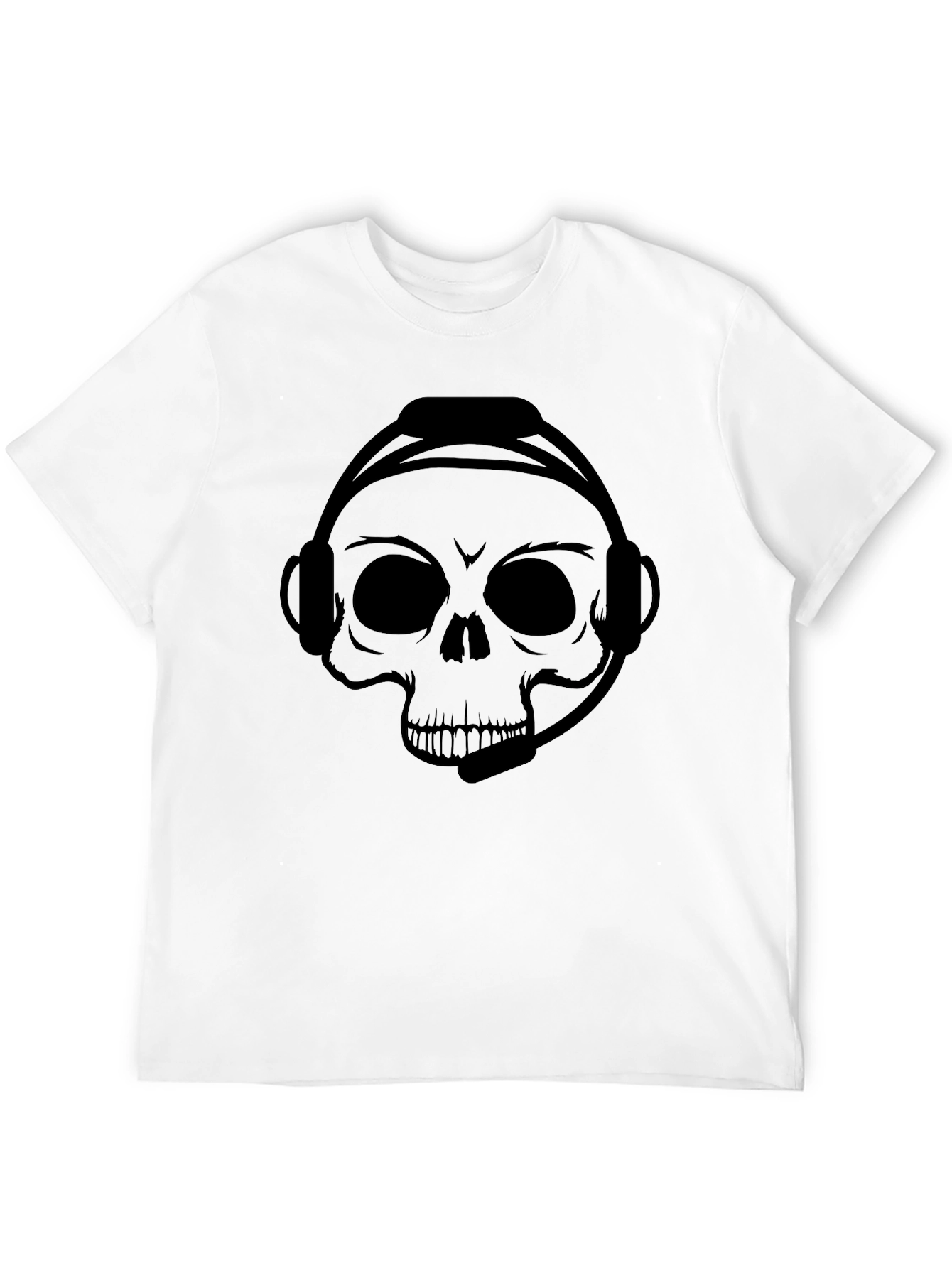 Skull Gaming Headset T-Shirt - Black