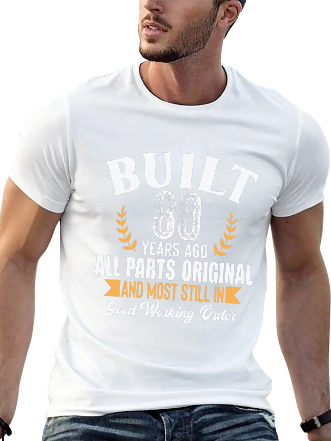 Built 80 Years Ago T-Shirt - Funny Birthday Gift