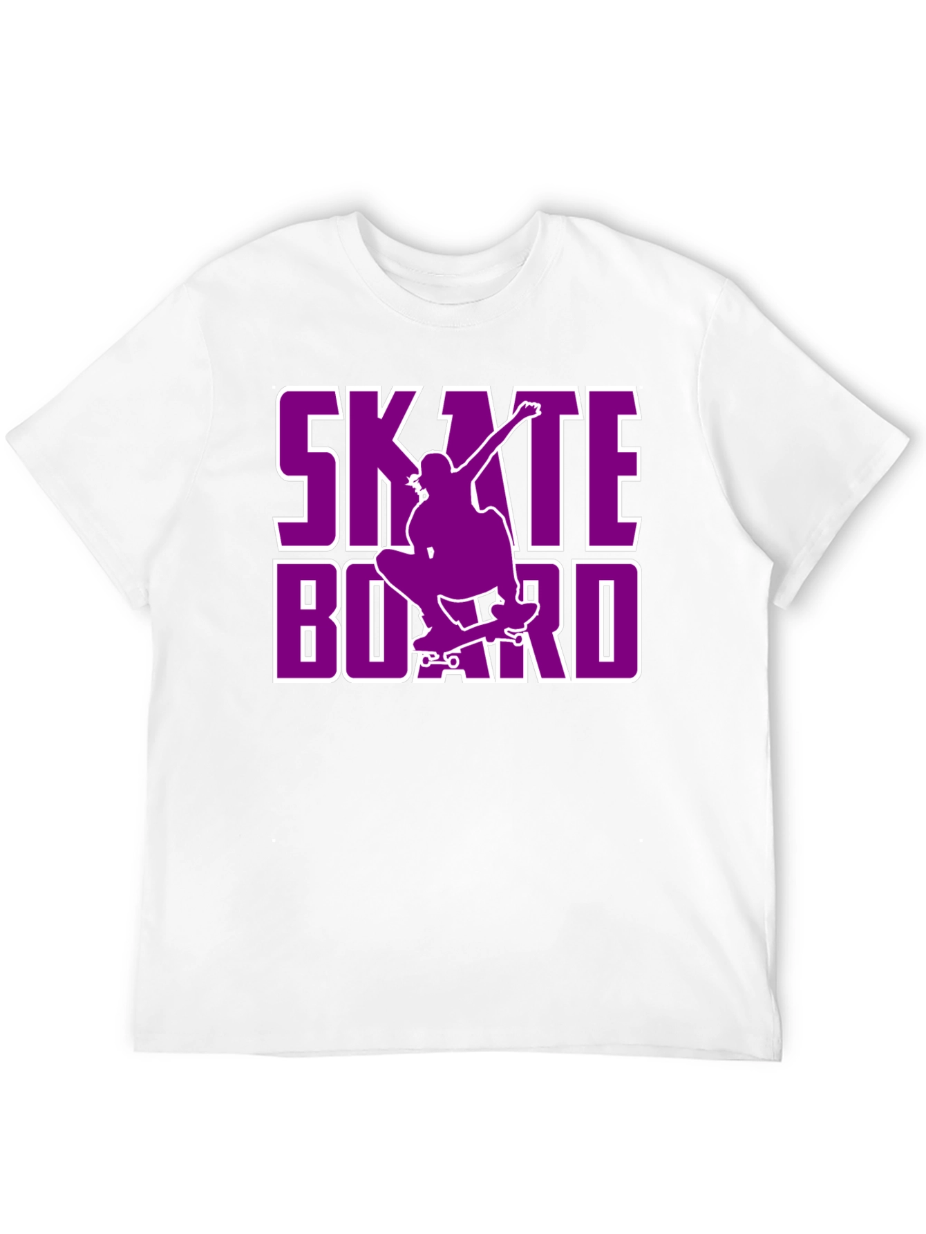 Skateboard Graphic Tee - Black Cotton