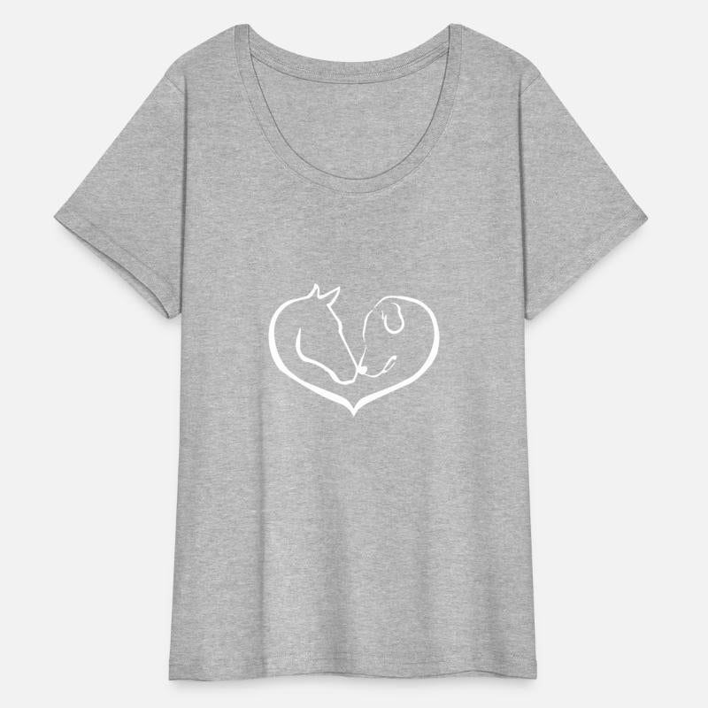 horse dog love heart kiss horse