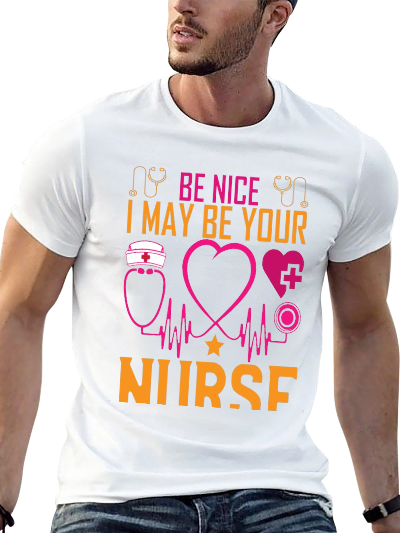 Be Nice I May Be Your Nurse Graphic T-Shirt
