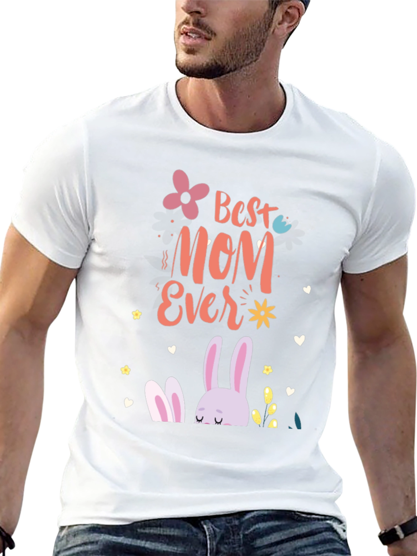 Best Mom Ever Easter Bunny Graphic T-Shirt