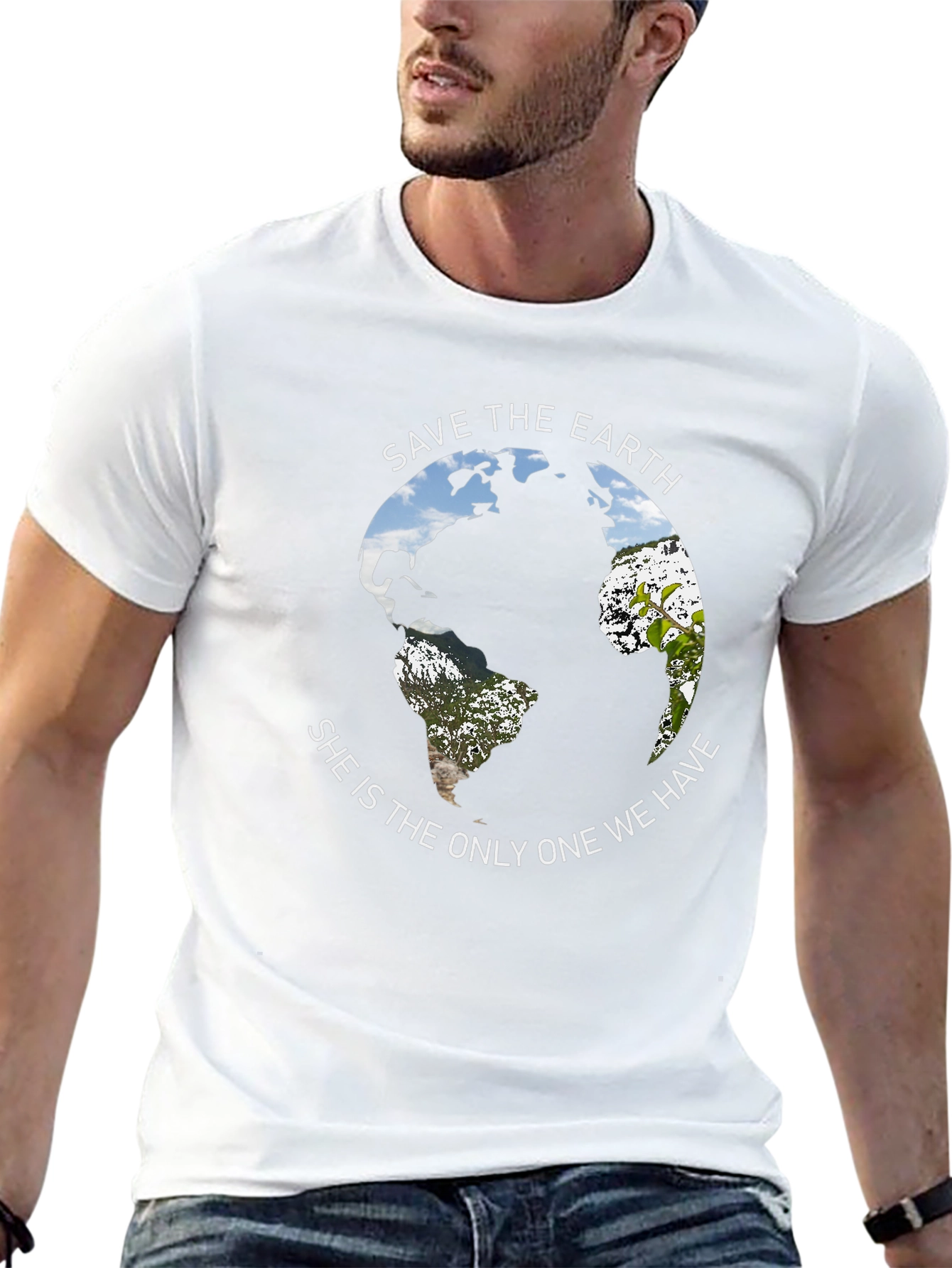 Save the Earth Graphic T-Shirt - Black