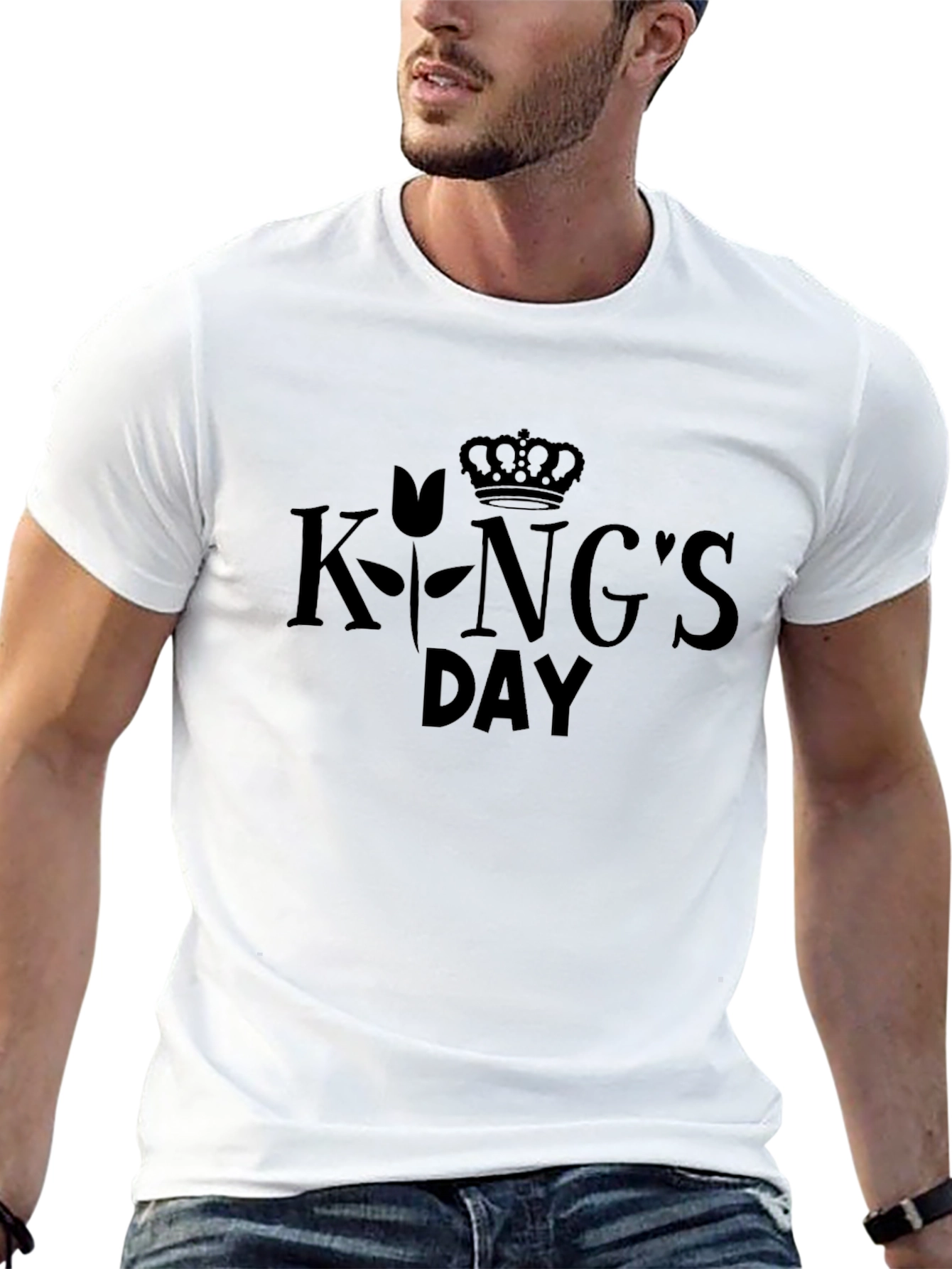 Kings Day Black Graphic Tee - Celebration Style