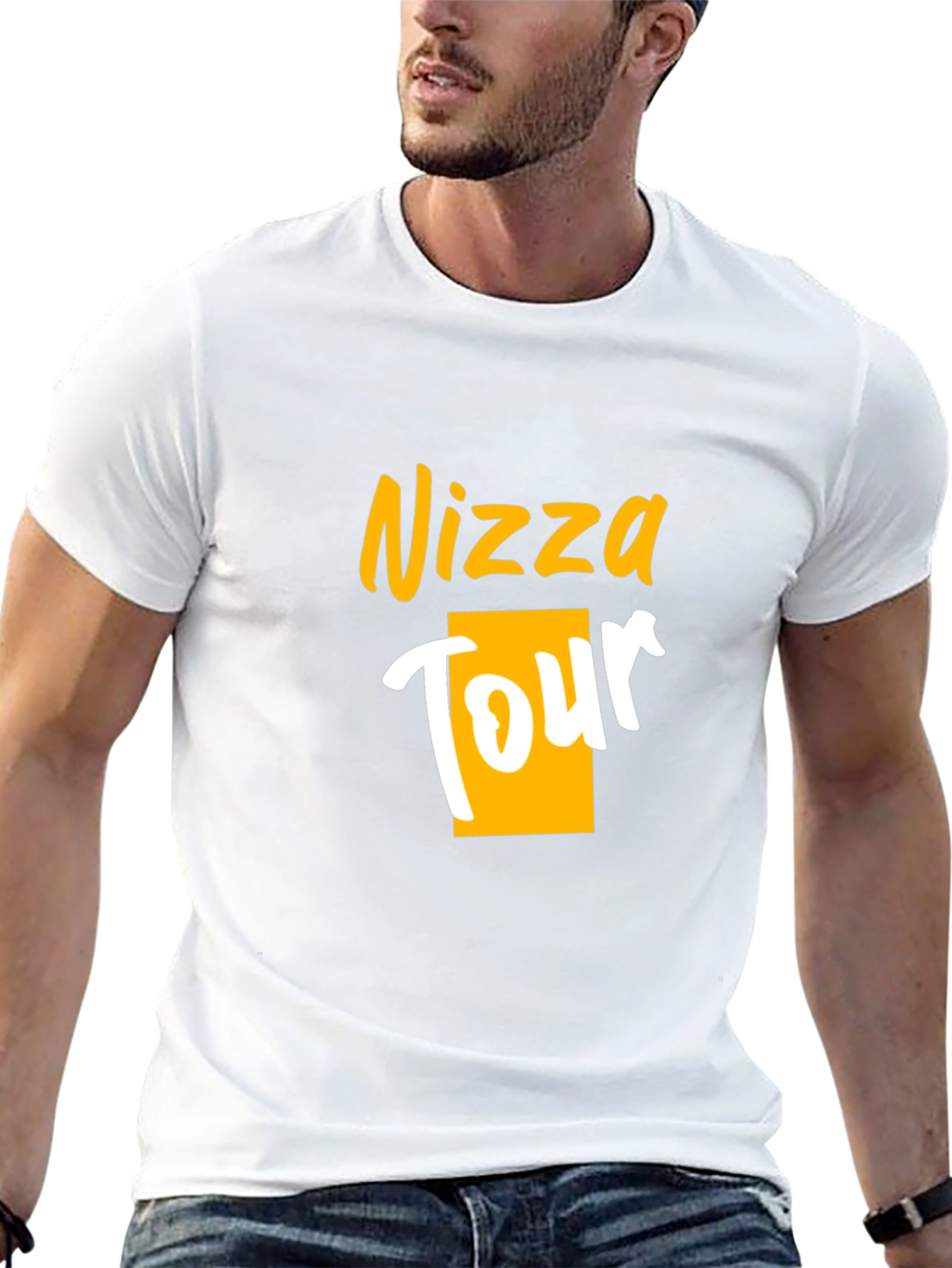 Nizza Tour Graphic Tee - Black Cotton T-Shirt