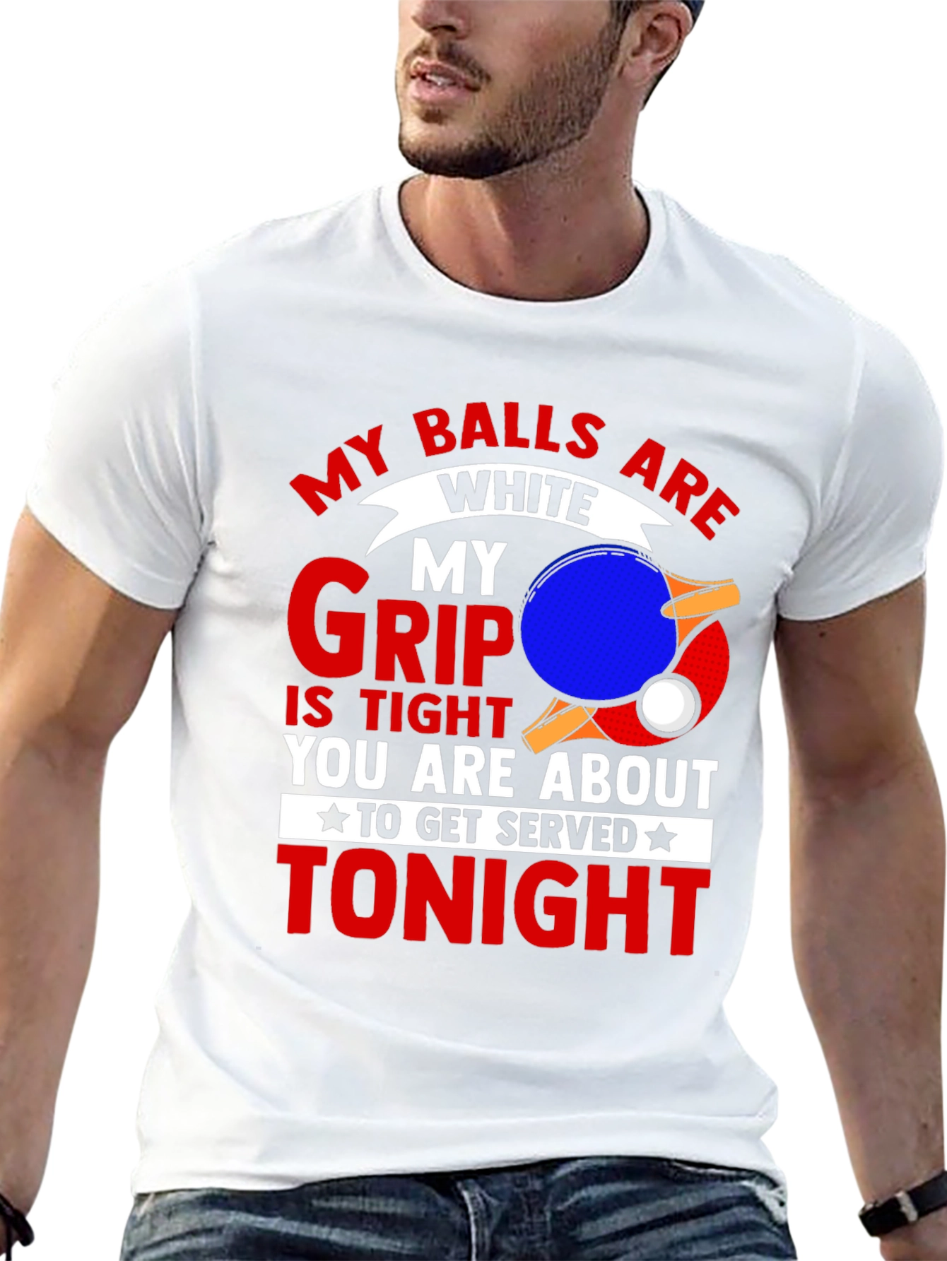 My Balls are White Ping Pong T-Shirt