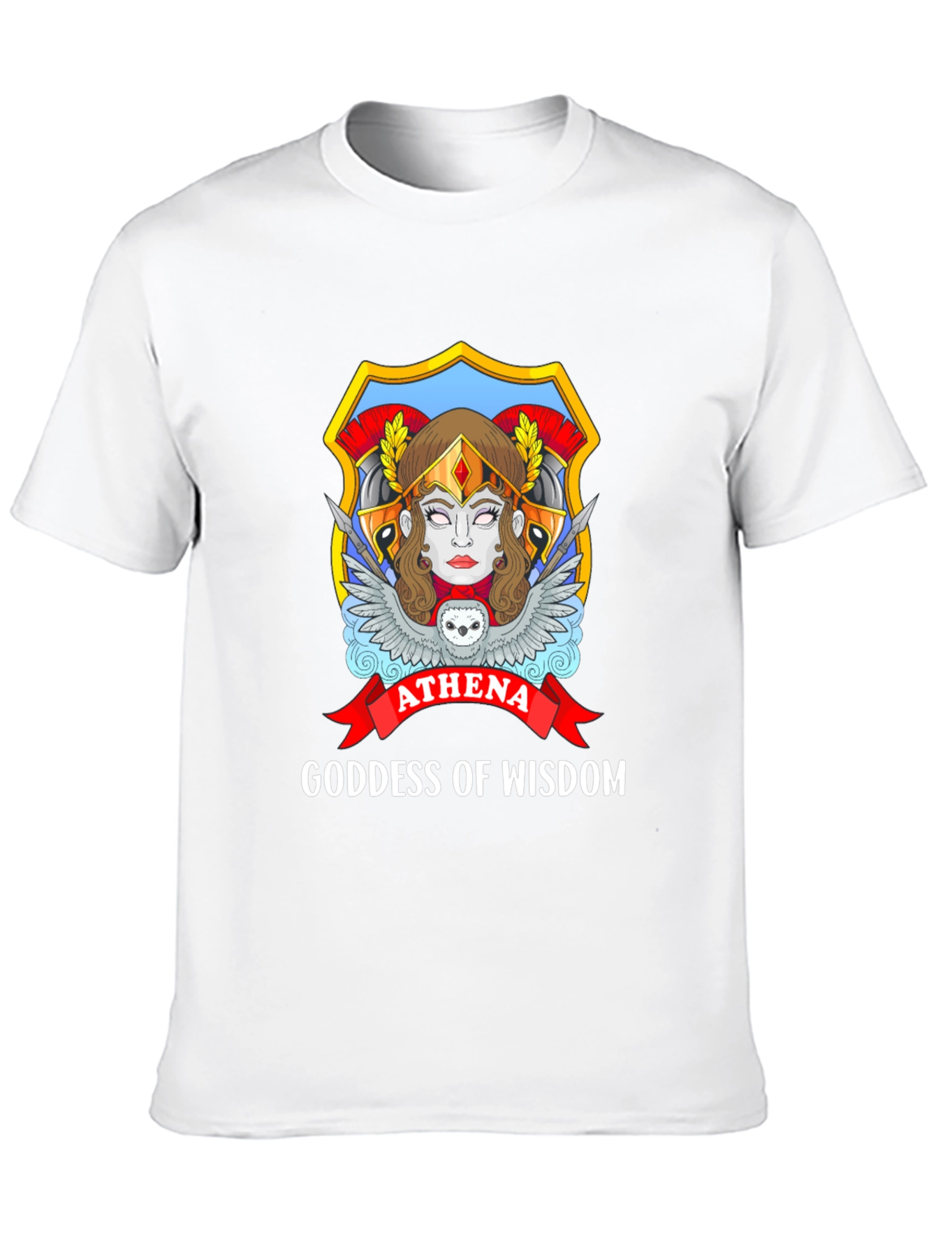 Athena Goddess of Wisdom Black T-Shirt