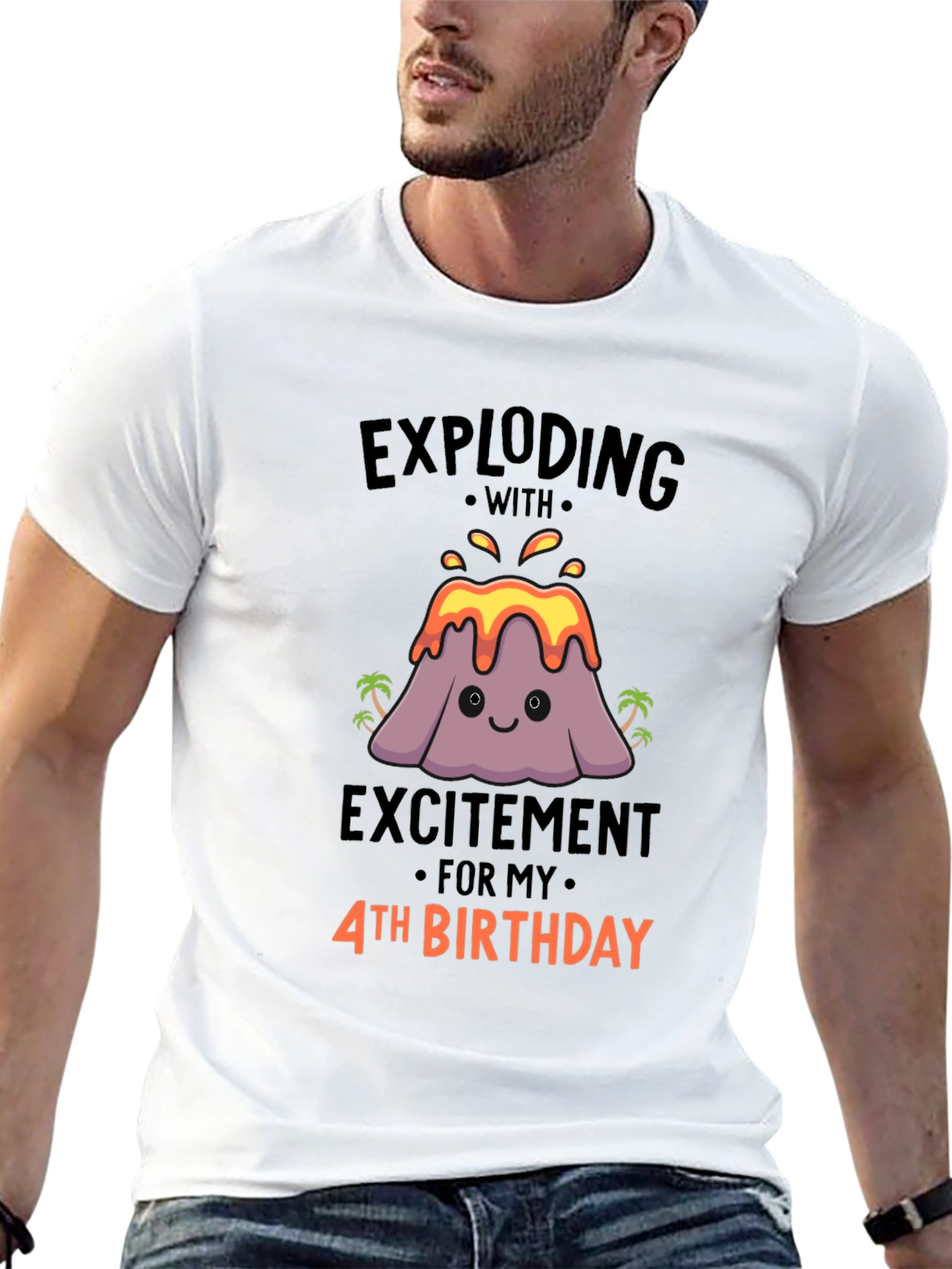 Exploding with Excitement 4th Birthday T-Shirt