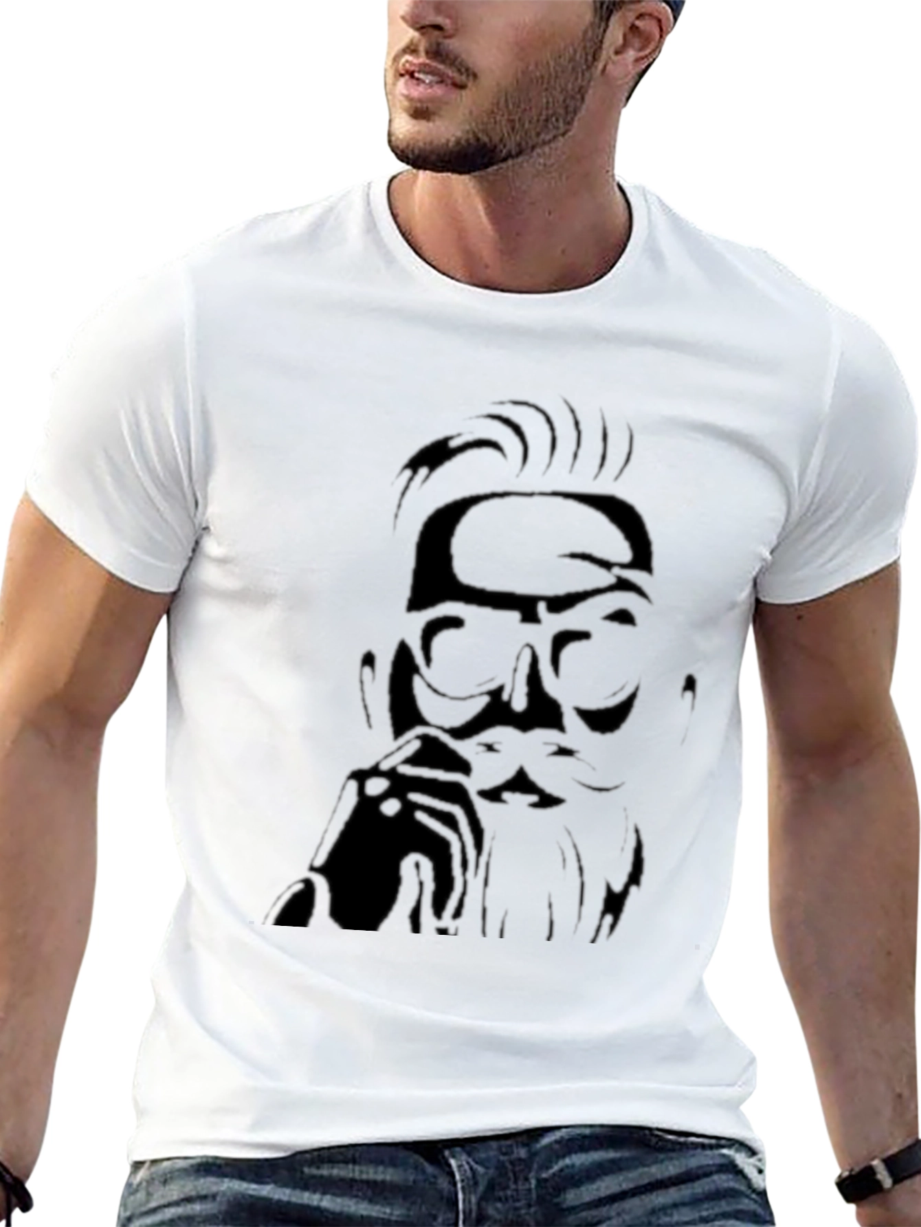 Modern Black T-Shirt with Graphic Print