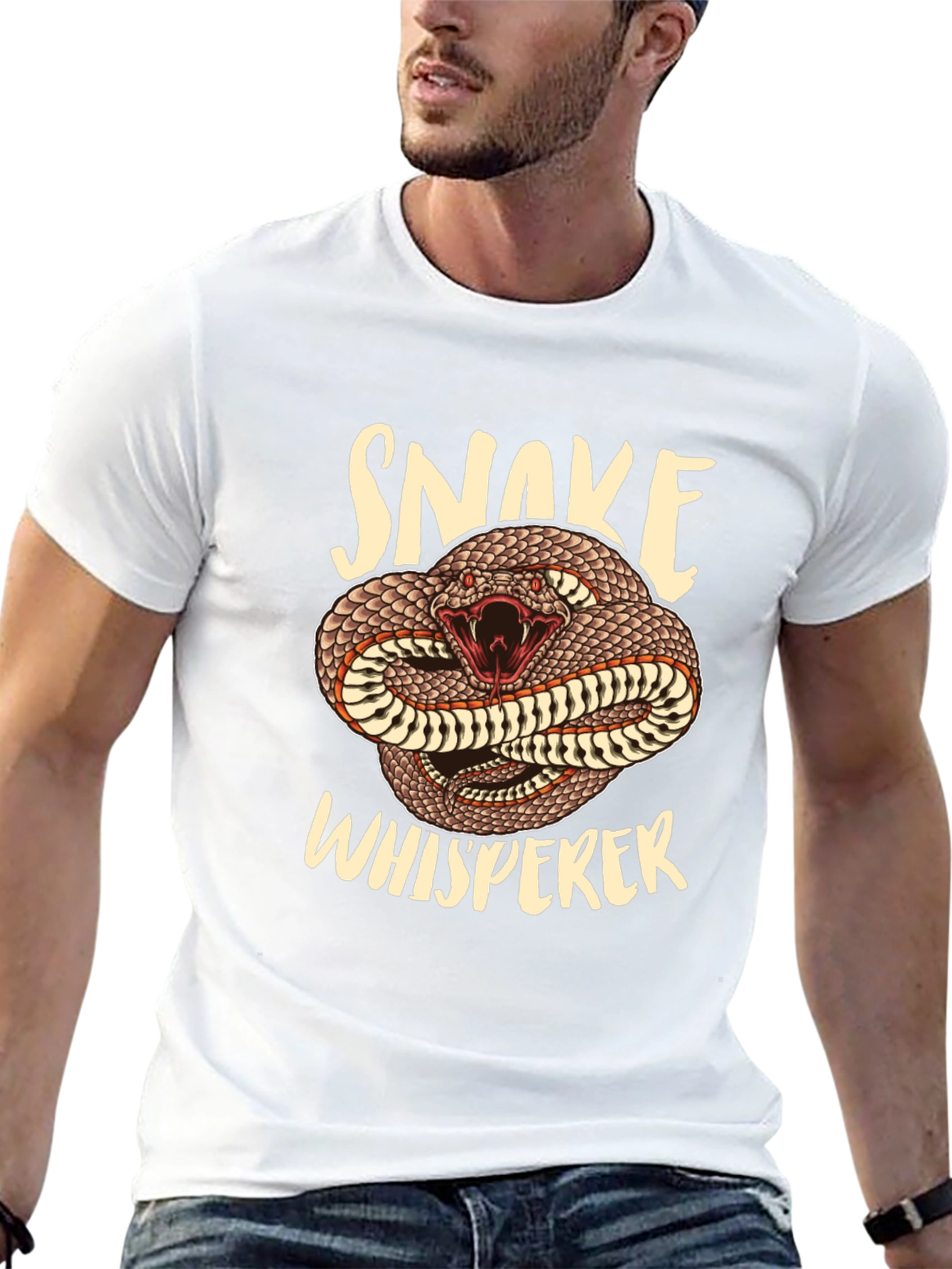 Snake Whisperer Graphic Tee - Mens Black T-Shirt