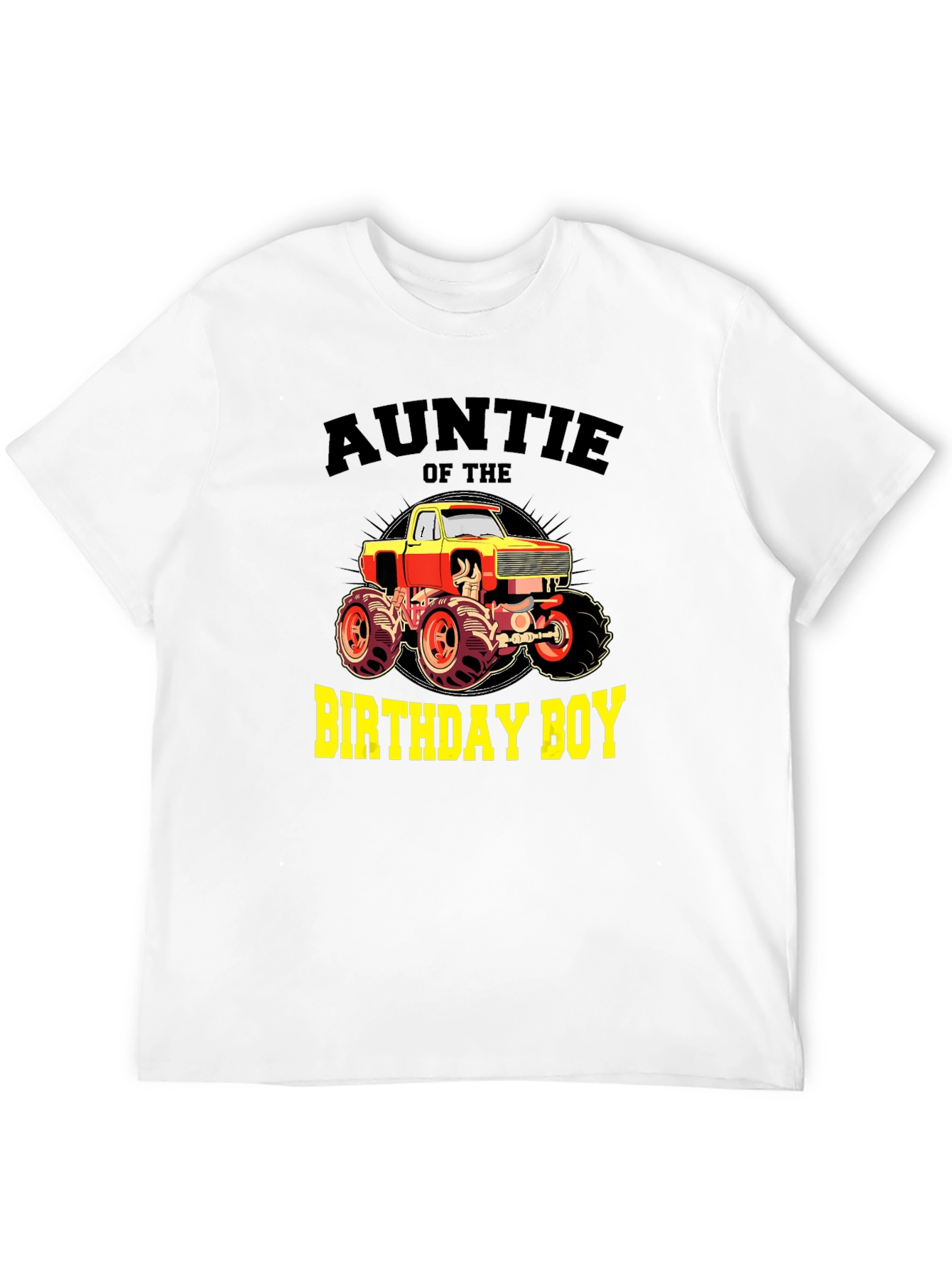 Auntie of the Birthday Boy Monster Truck T-Shirt