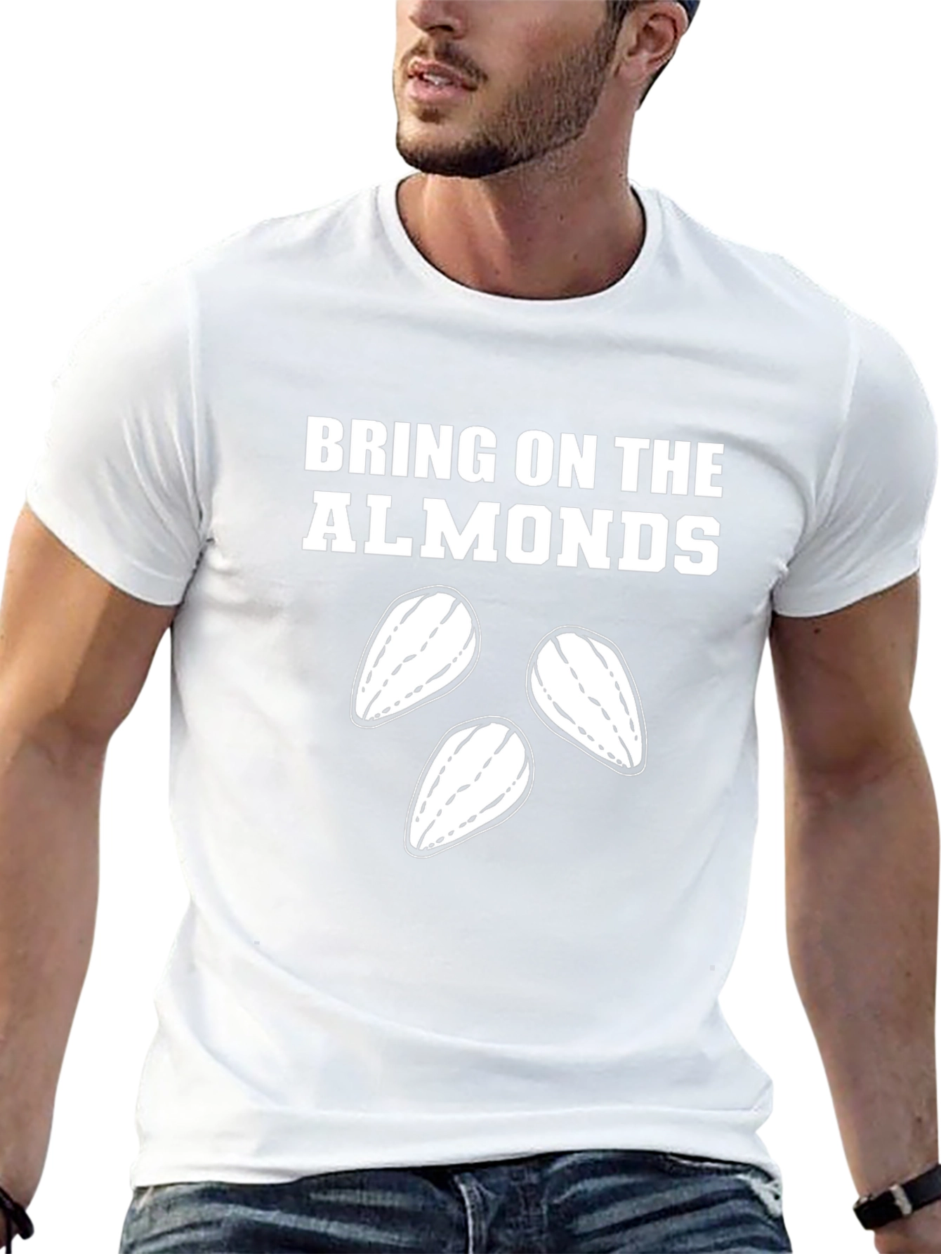 Bring on the Almonds Graphic T-Shirt - Black