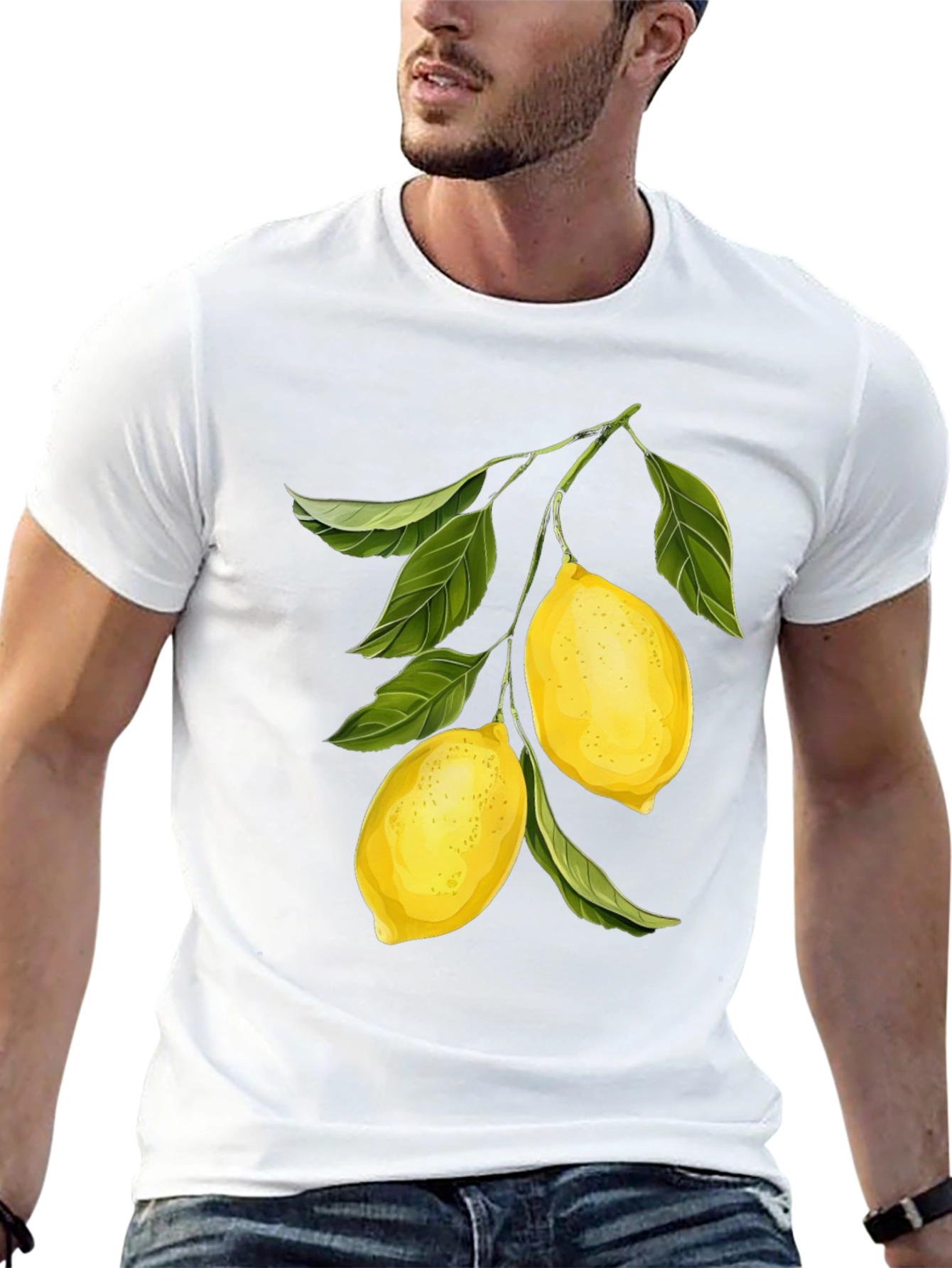 Lemon Branch Graphic Black T-Shirt