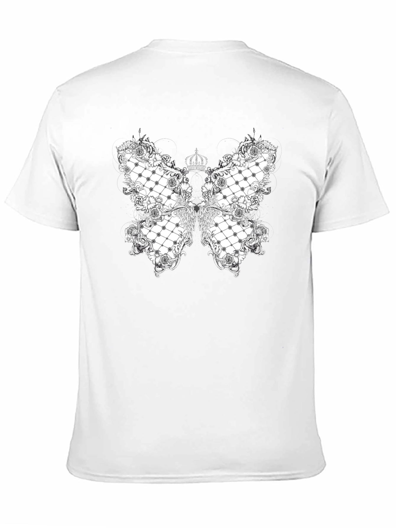 Elegant Butterfly Crown Graphic Tee