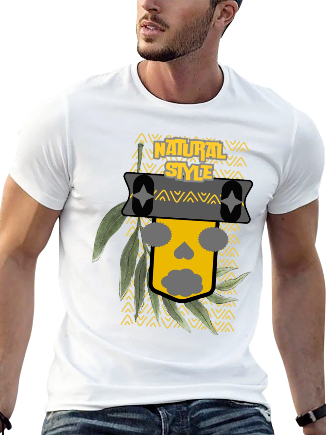 Natural Style Graphic Print T-Shirt